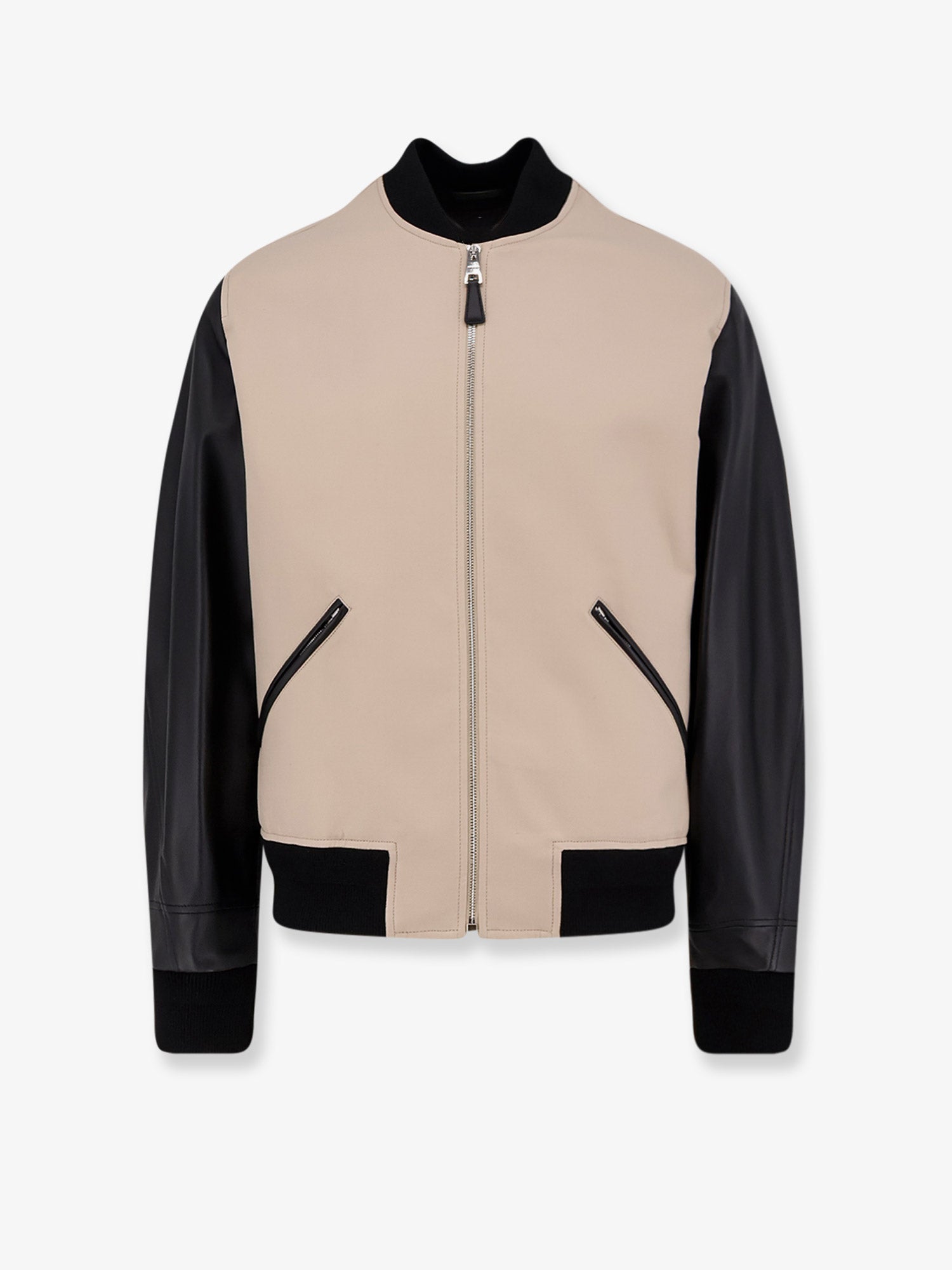 Givenchy Cotton Jacket With Leather Sleeves