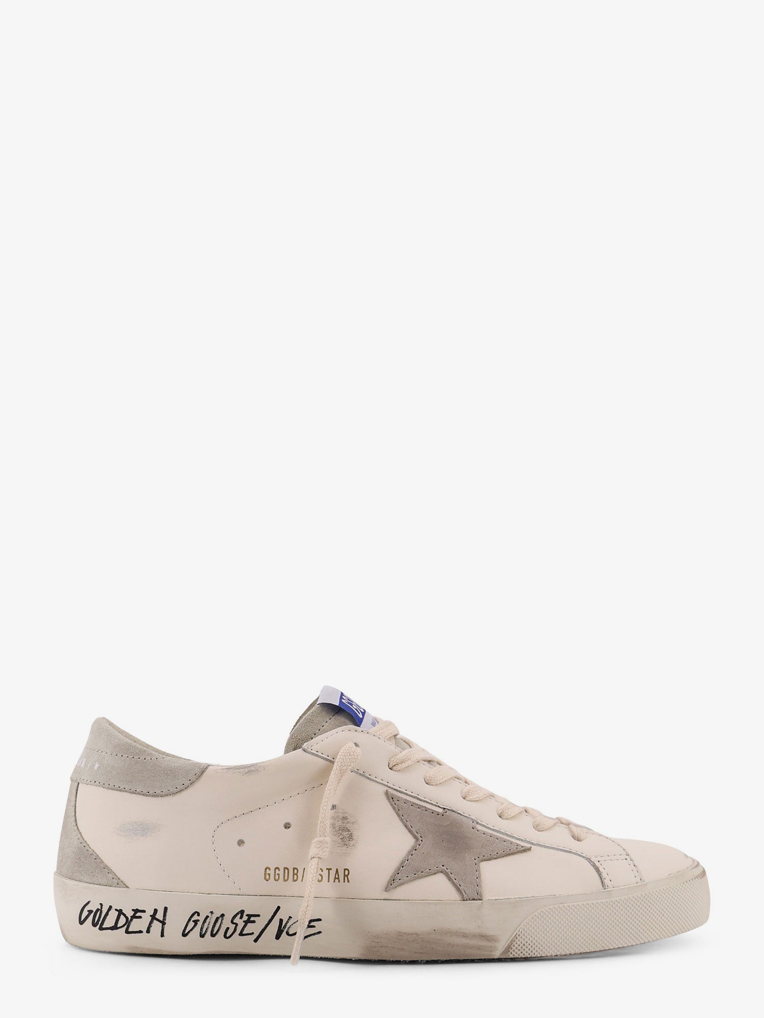 Golden Goose Super Star Leather Sneakers With Side Logo