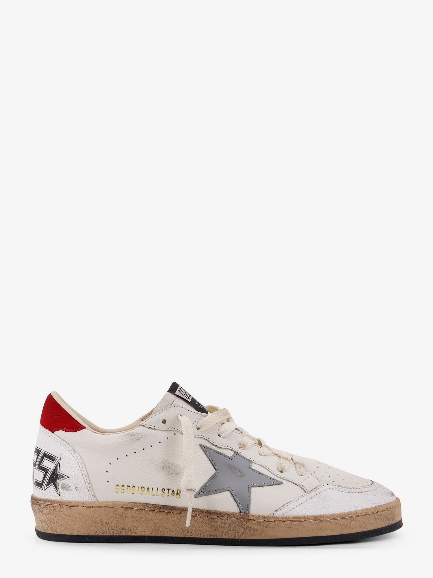 Golden Goose Ball Star Leather Sneakers With Side Logo