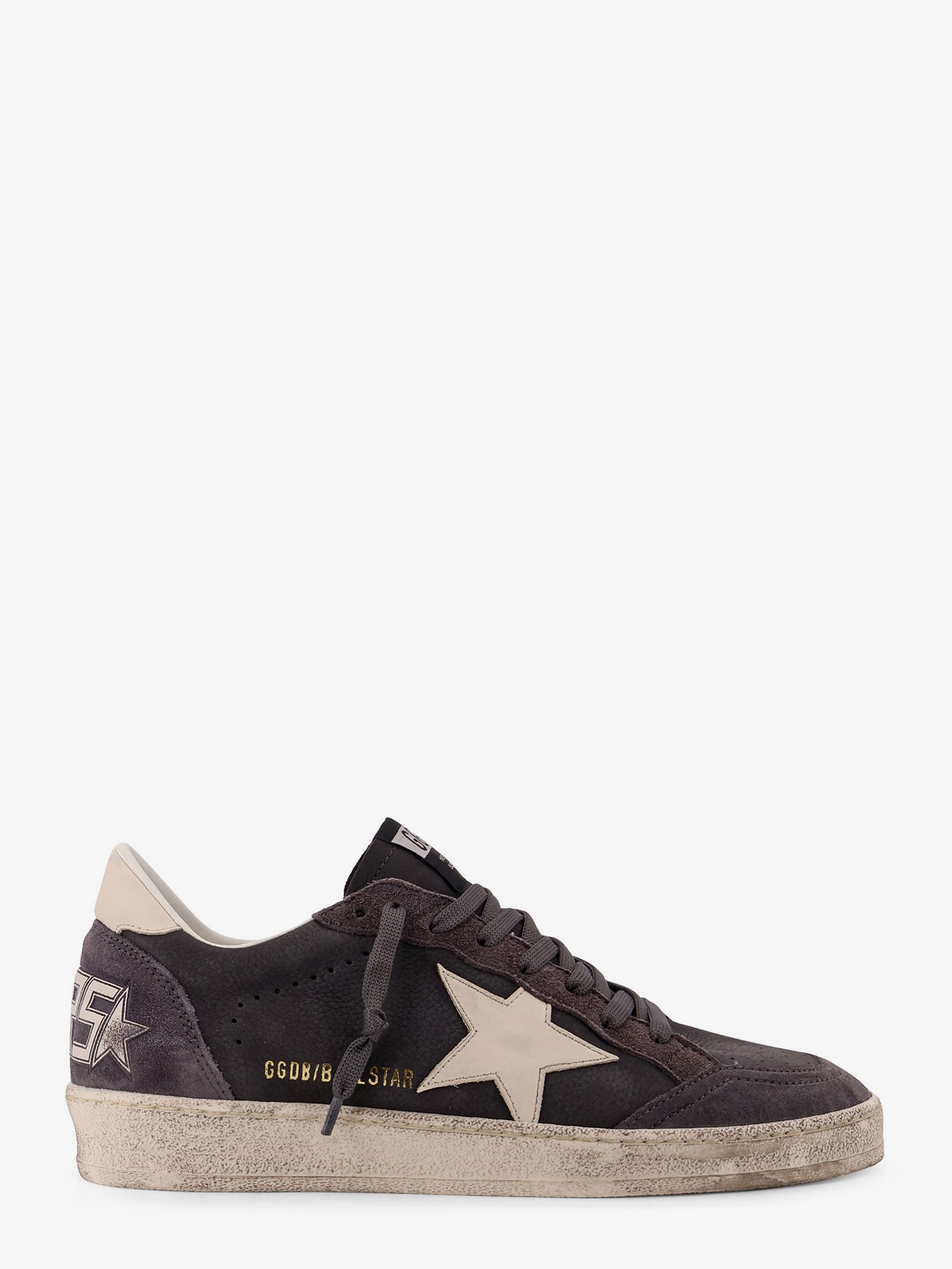 Golden Goose Ball Star Leather Sneakers With Side Logo