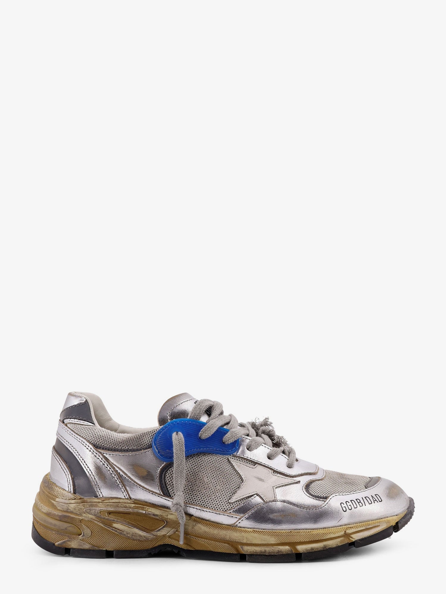 Golden Goose Mesh And Leather Sneakers With Side Logo