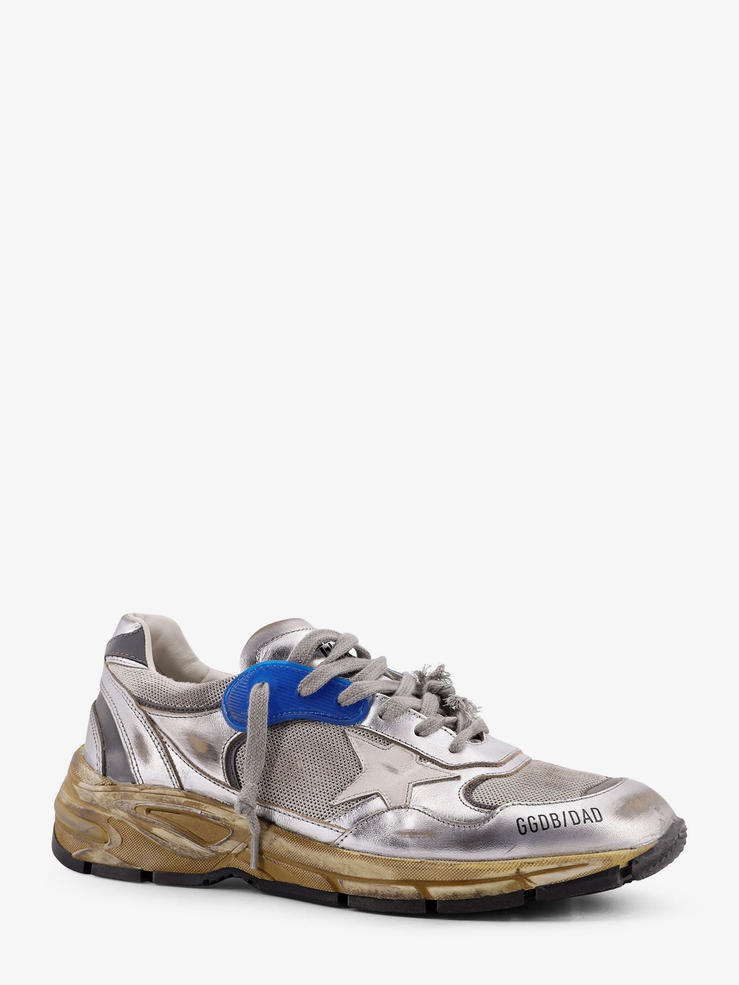 Golden Goose Mesh And Leather Sneakers With Side Logo