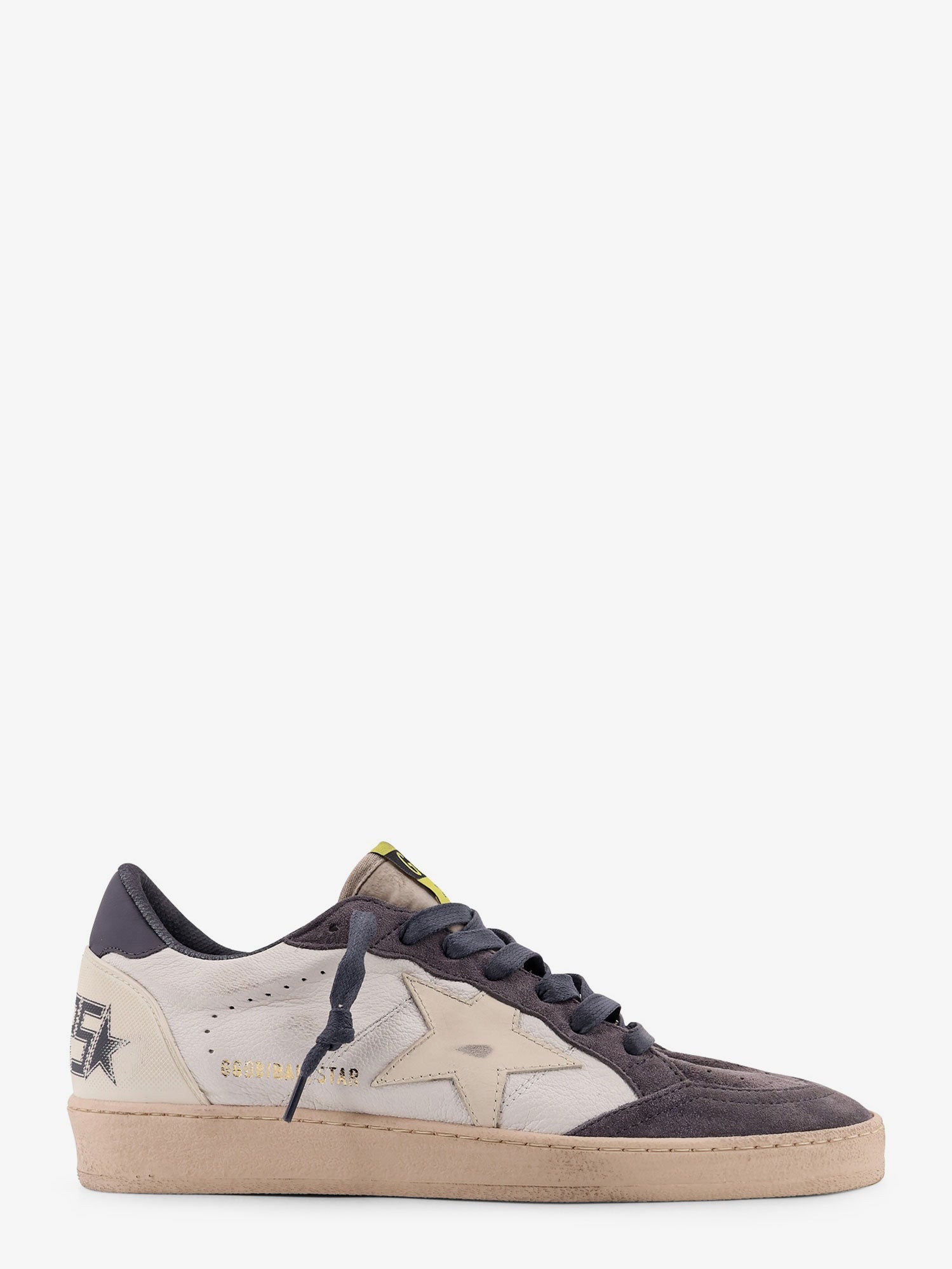 Golden Goose Ballstar Leather Sneakers And Suede With Side Logo