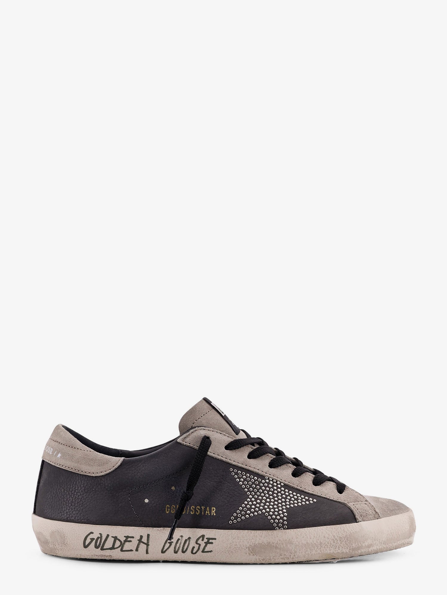 Golden Goose Superstar Leather Sneakers With Side Logo