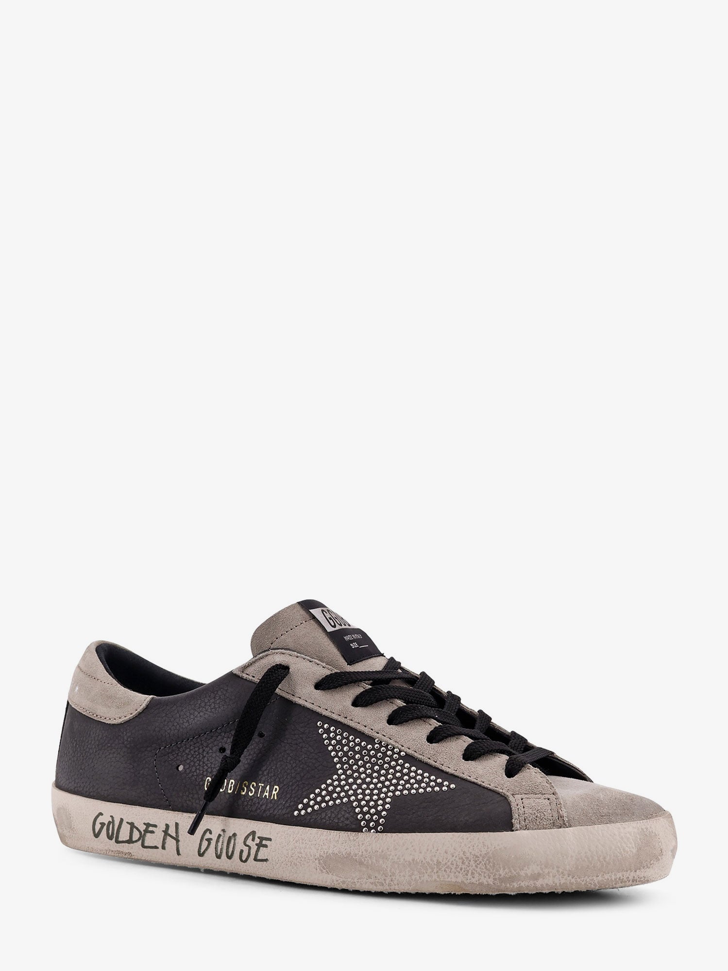 Golden Goose Superstar Leather Sneakers With Side Logo