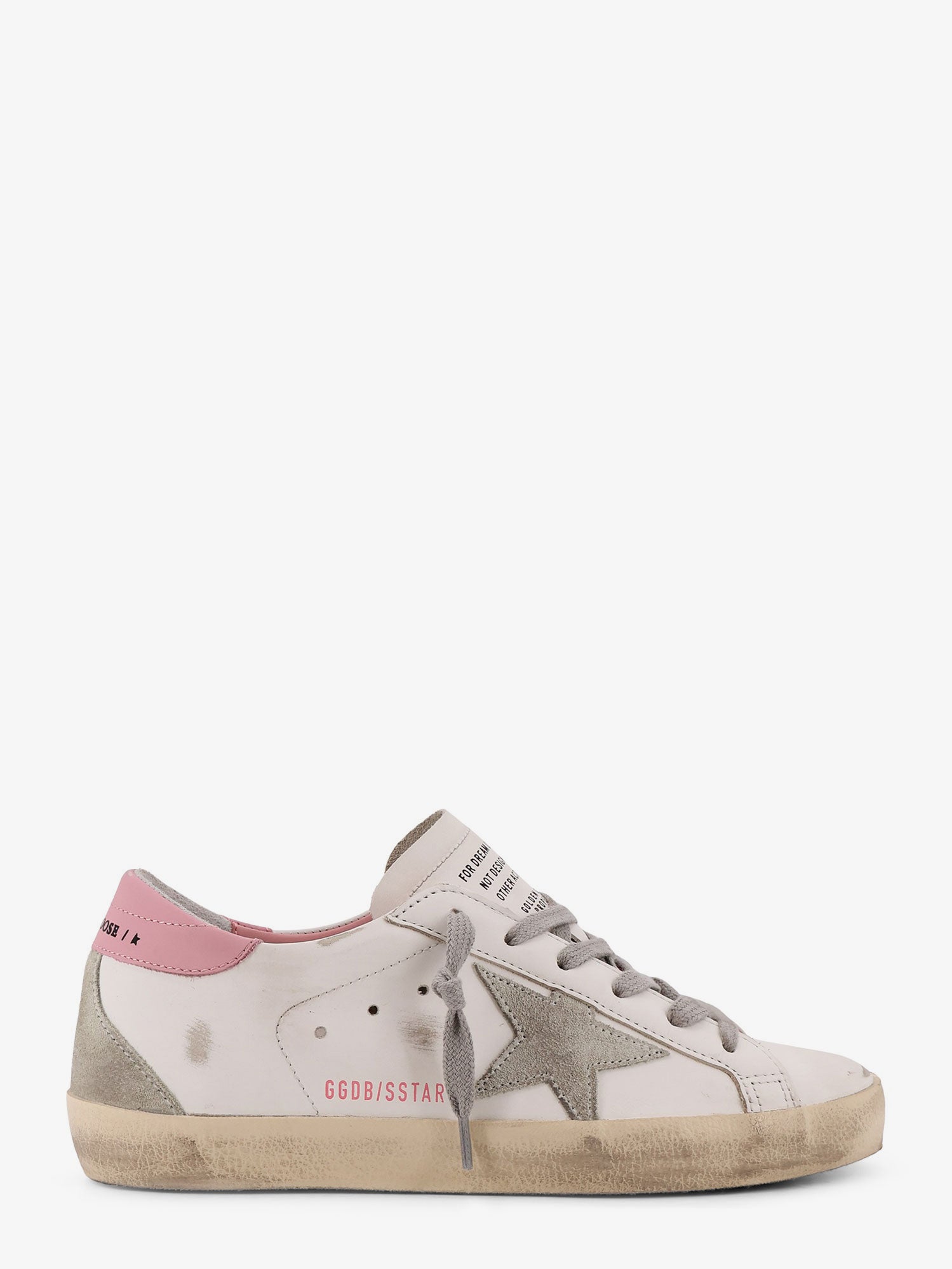 Golden Goose Super Star Leather Sneakers With Side Logo