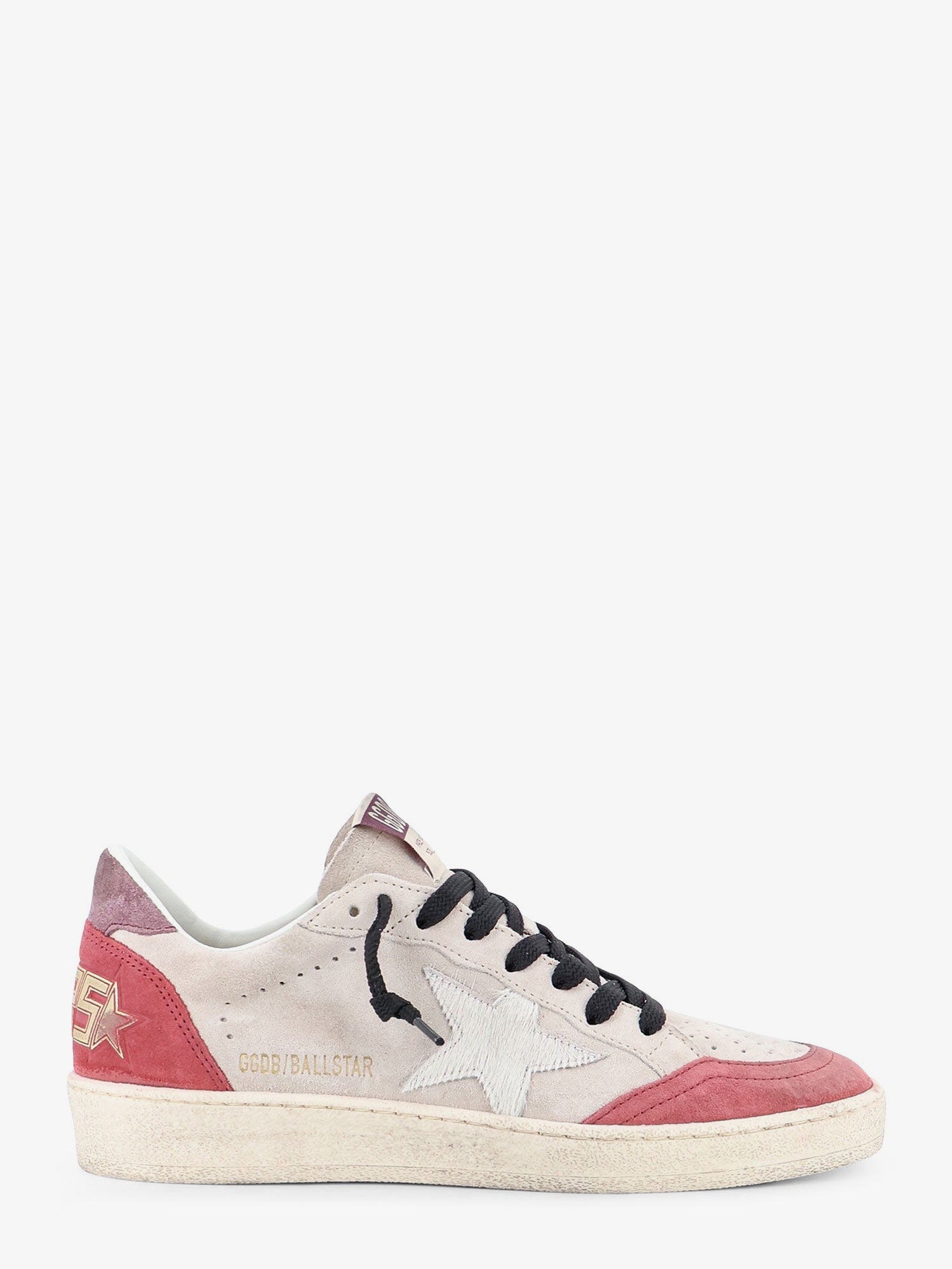 Golden Goose Ballstar Suede Sneakers With Logo On The Side