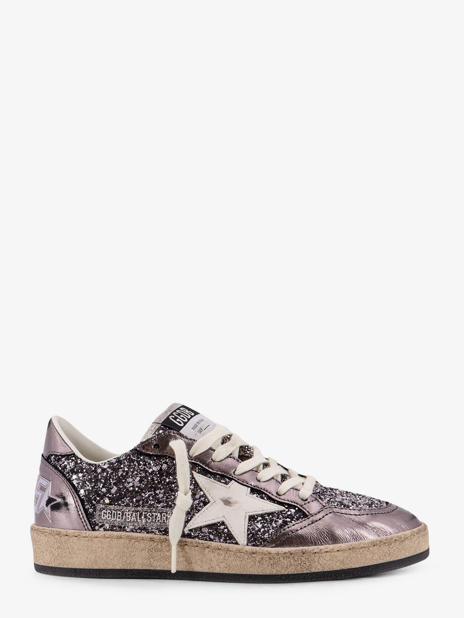 Golden Goose Ball Star Glittered Leather Sneakers
