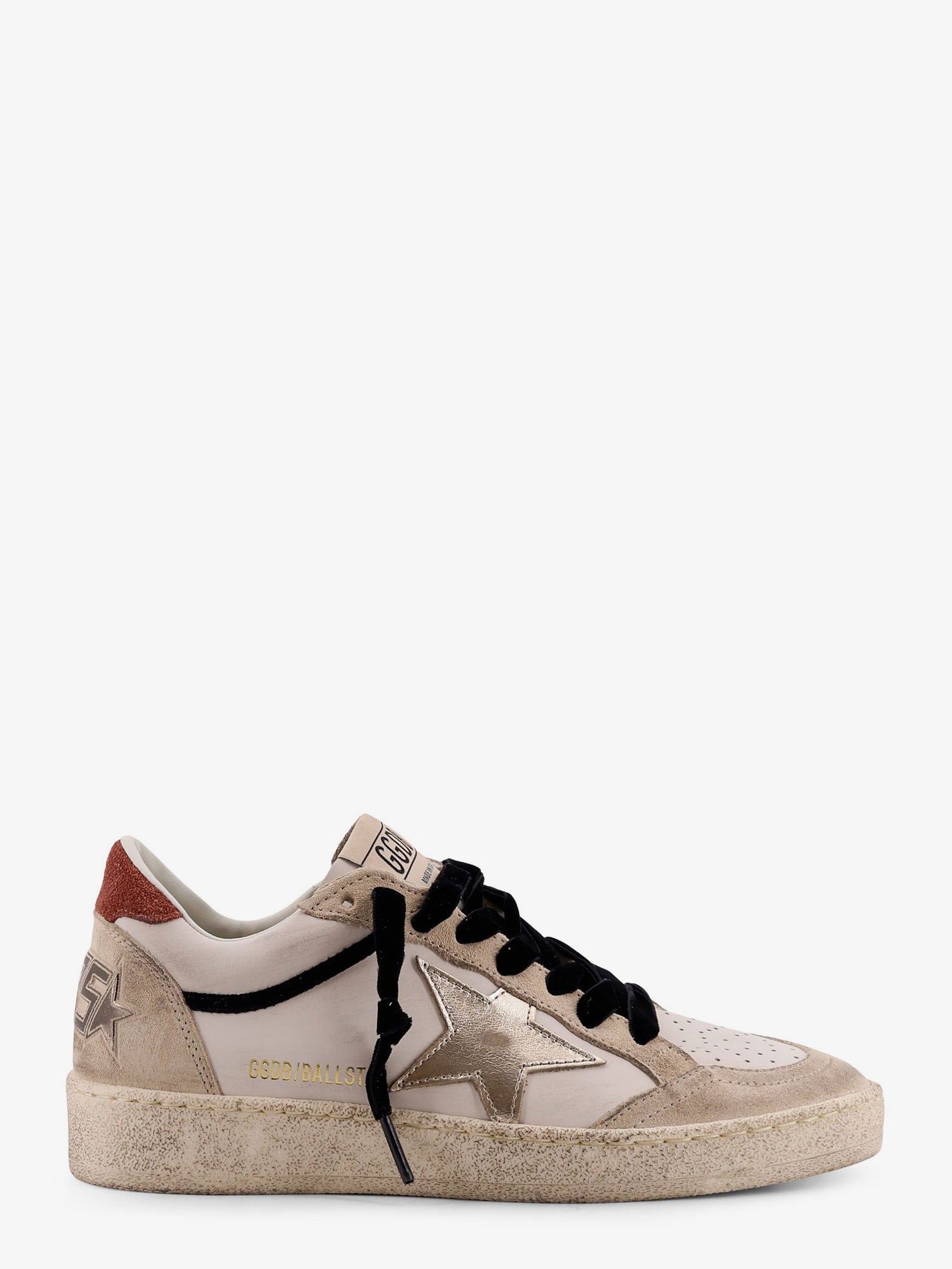 Golden Goose Ball Star With Padded Collar Leather Sneakers