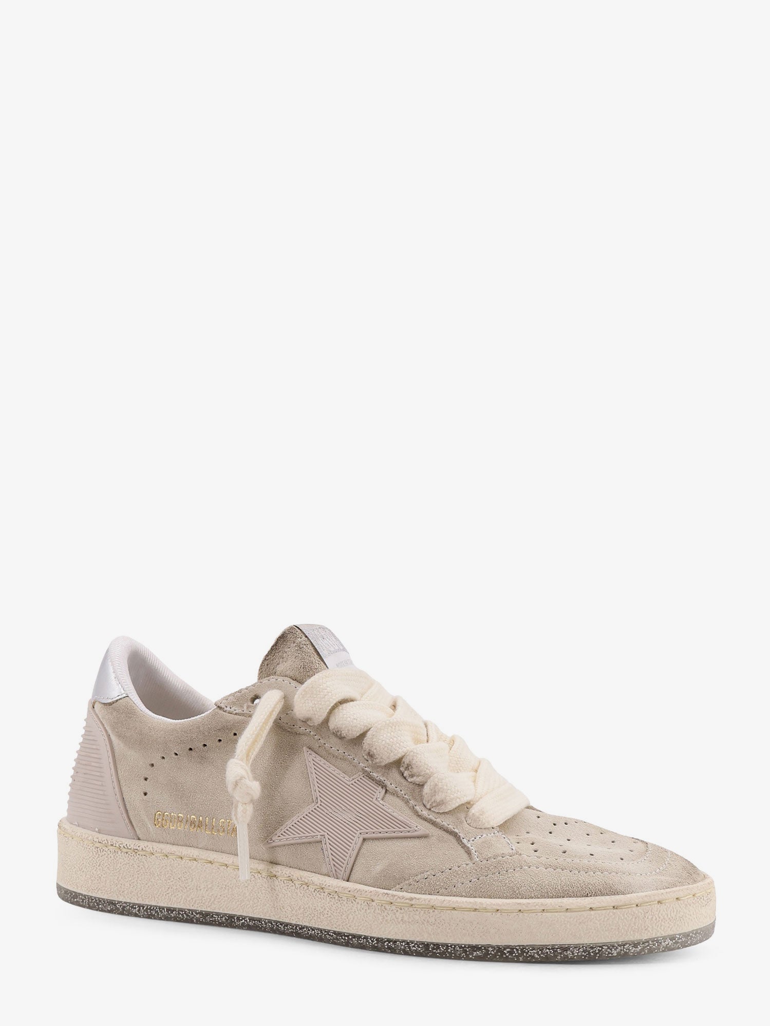 Golden Goose Ballstar Suede Sneakers With Logo Patch On The Side