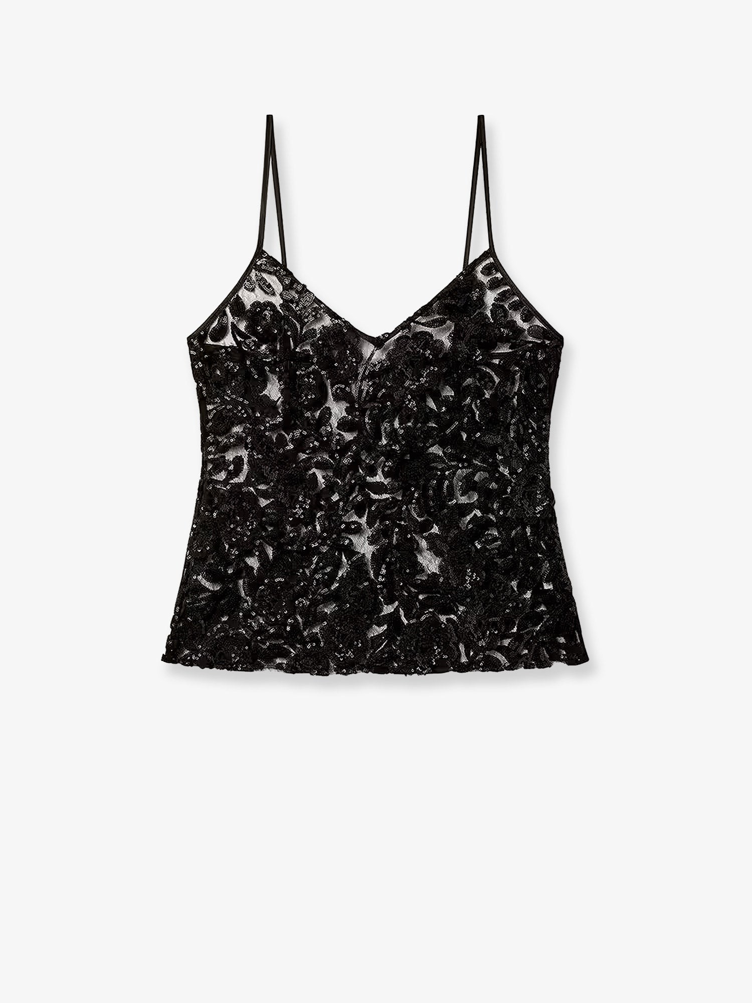 Golden Goose Tulle Top With Sequins Embroidery