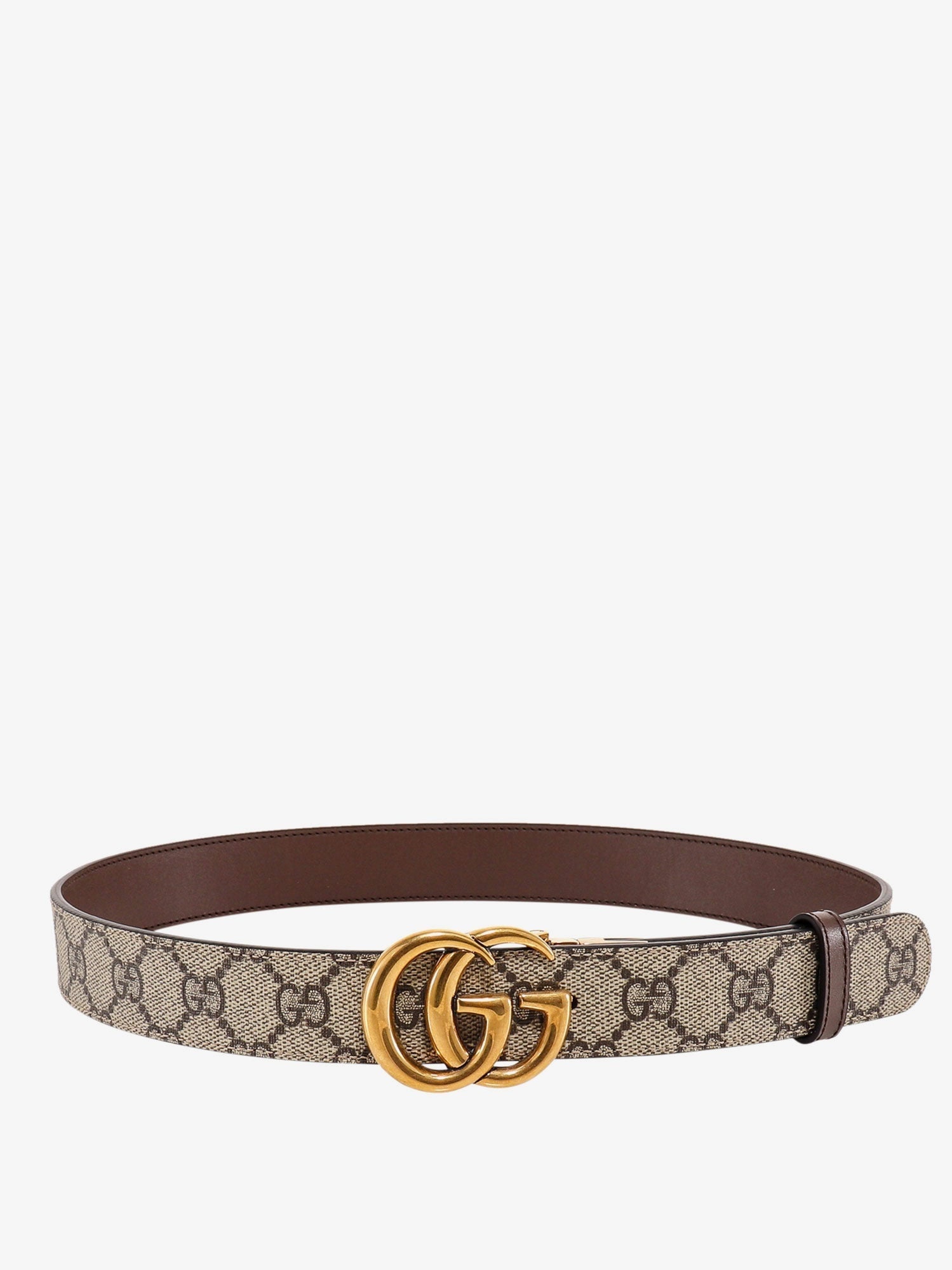 Gucci Leather And Gg Supreme Fabric Gg Belt