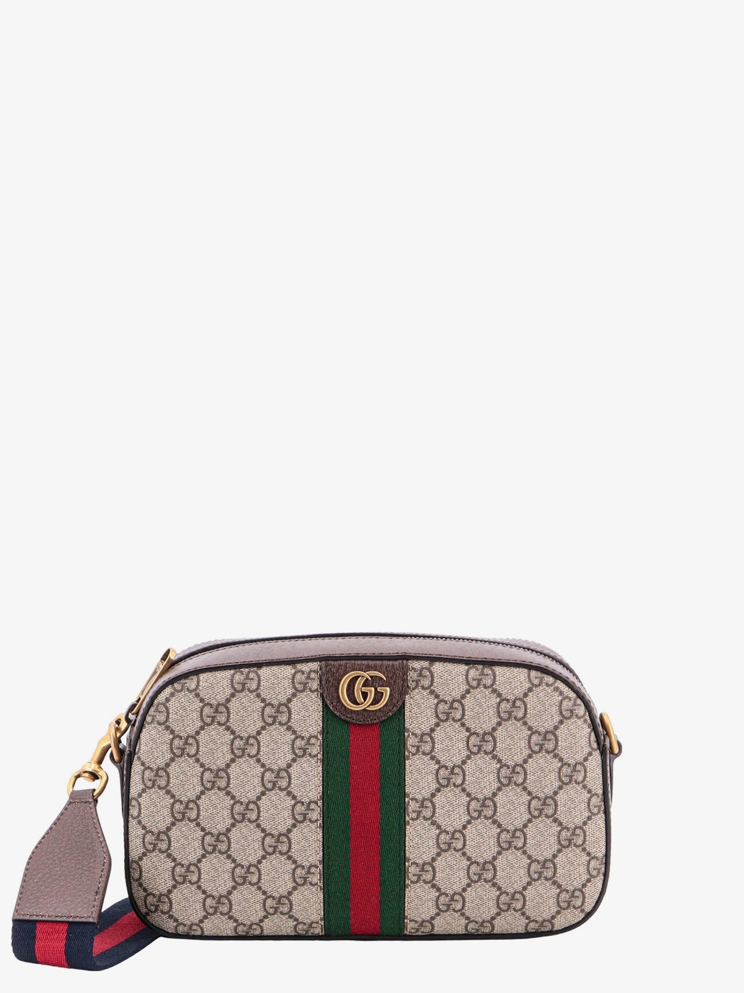 Gucci Ophidia Gg Supreme Fabric And Leather Shoulder Bag