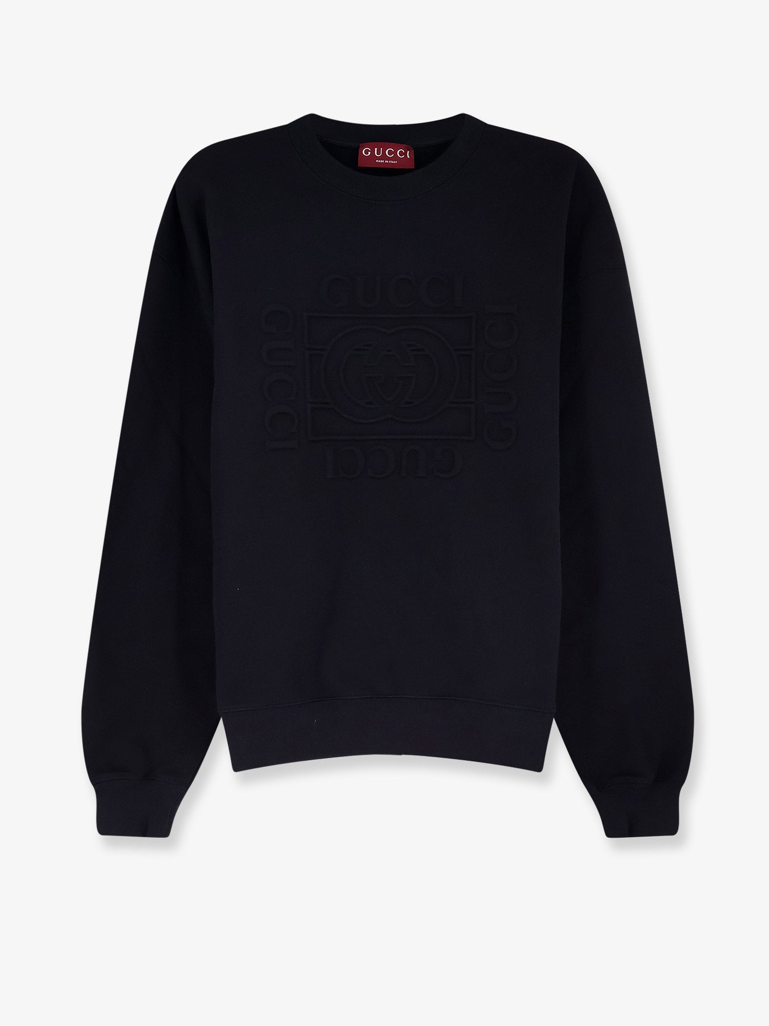 Gucci Cotton Sweatshirt With Frontal Embossed Logo