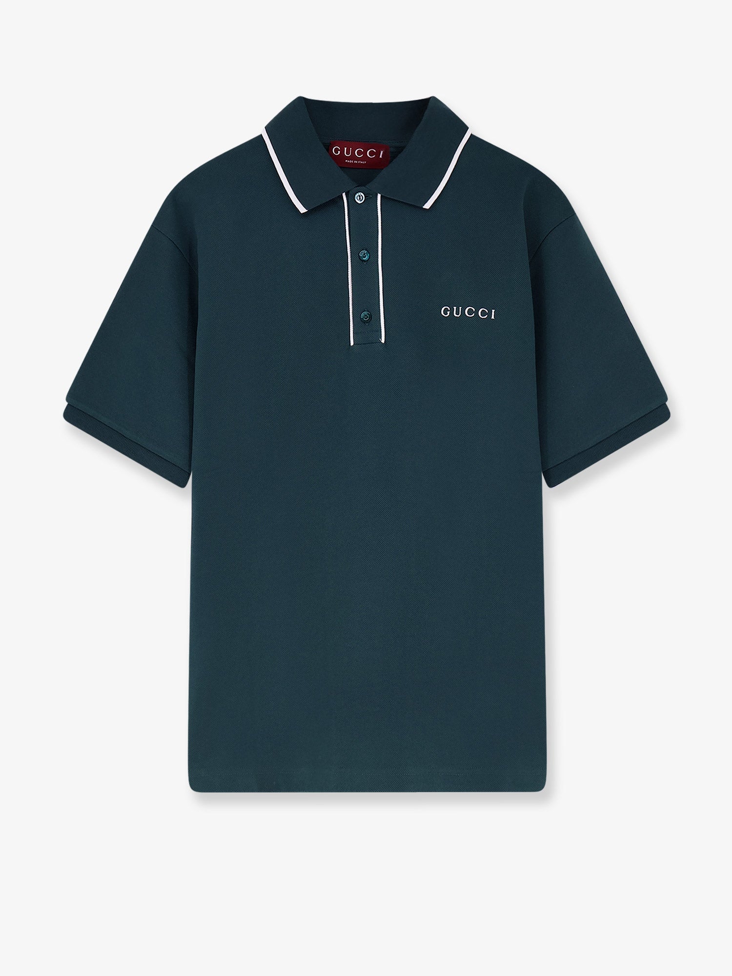 Gucci Stretch Cotton Polo With Embroidered Logo