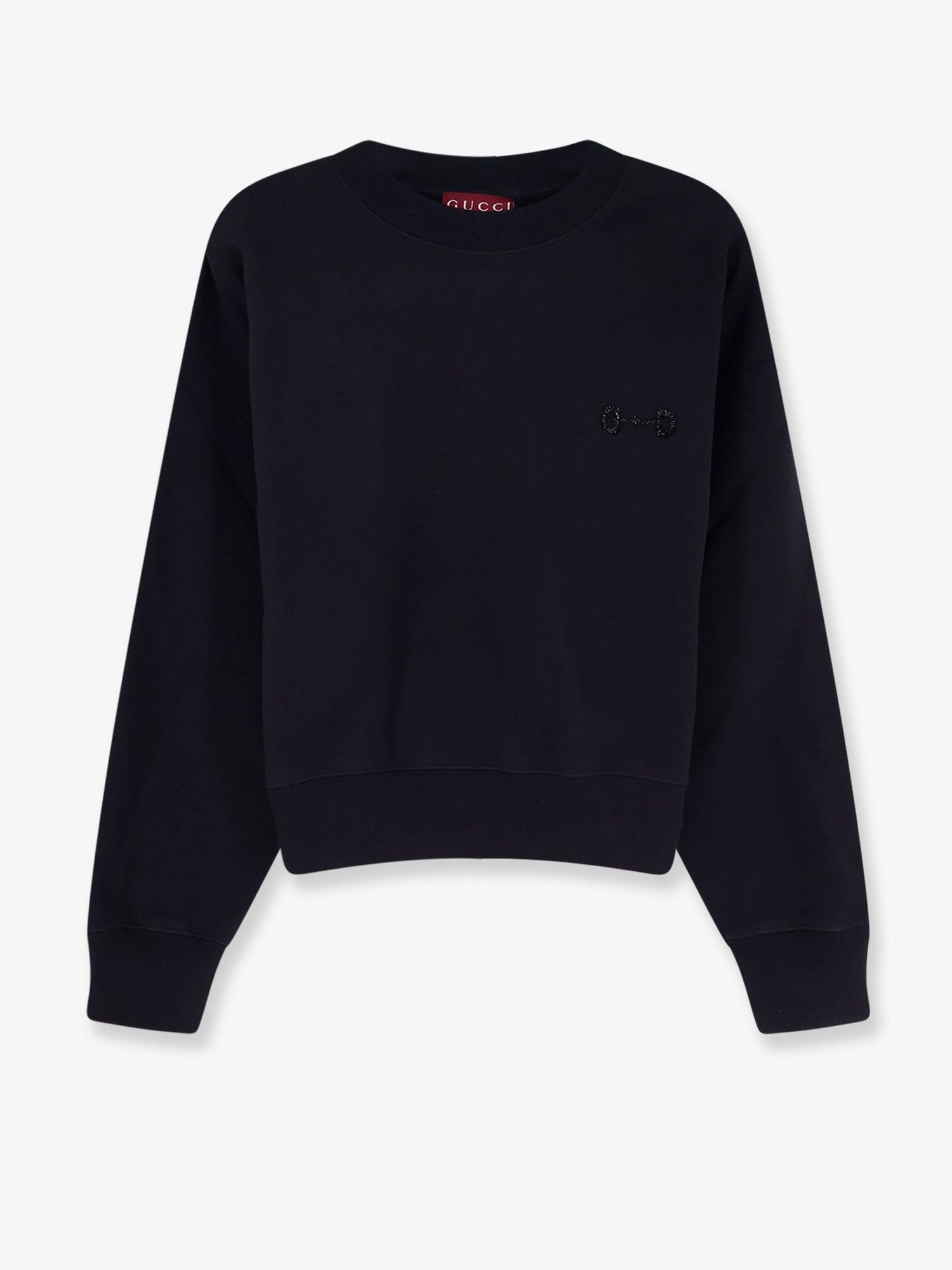 Gucci Cotton Sweatshirt With Beaded Horsebit Detail