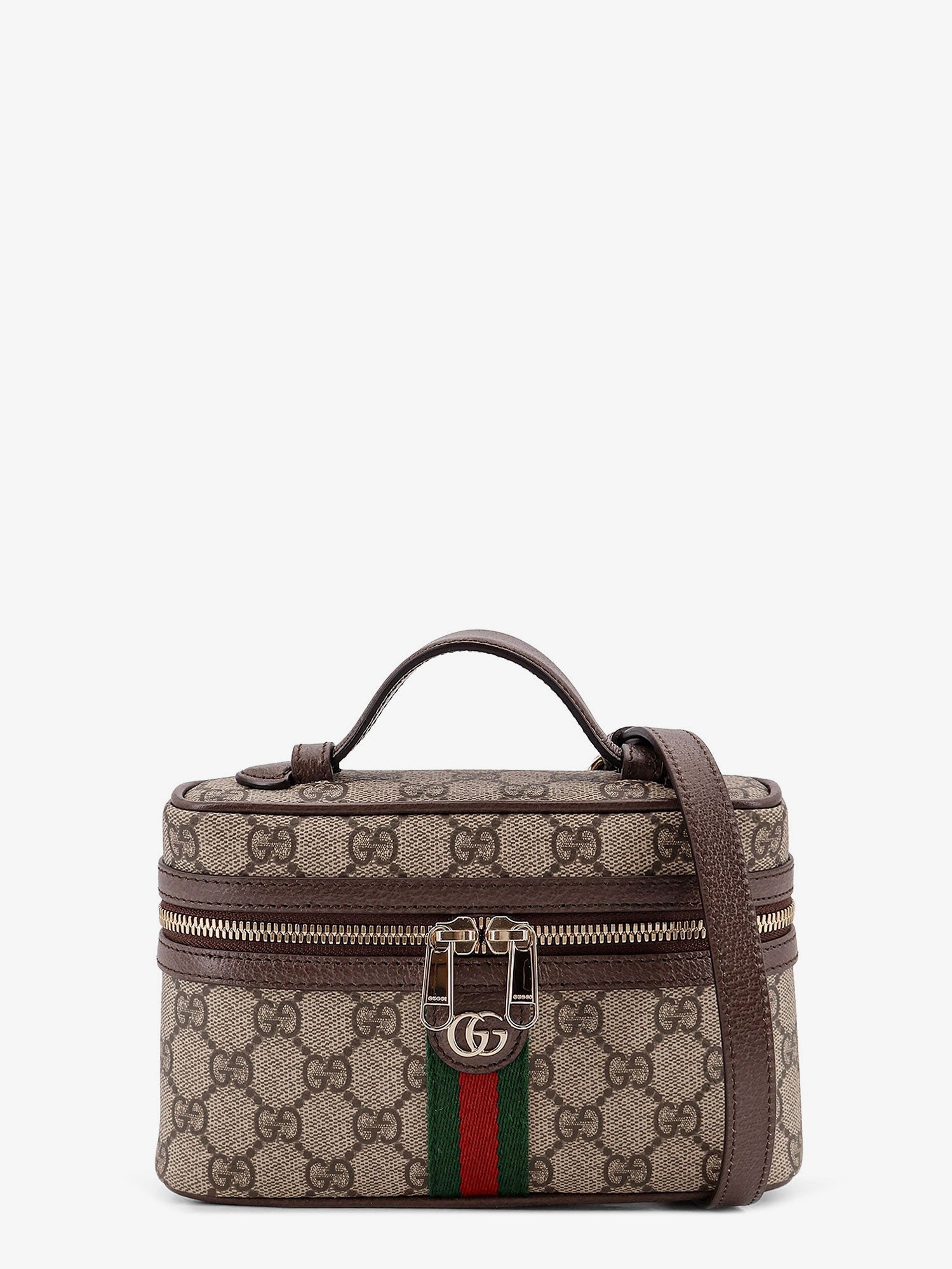 Gucci Gg Monogram Fabric Ophidia Vanity Crossbody Bag