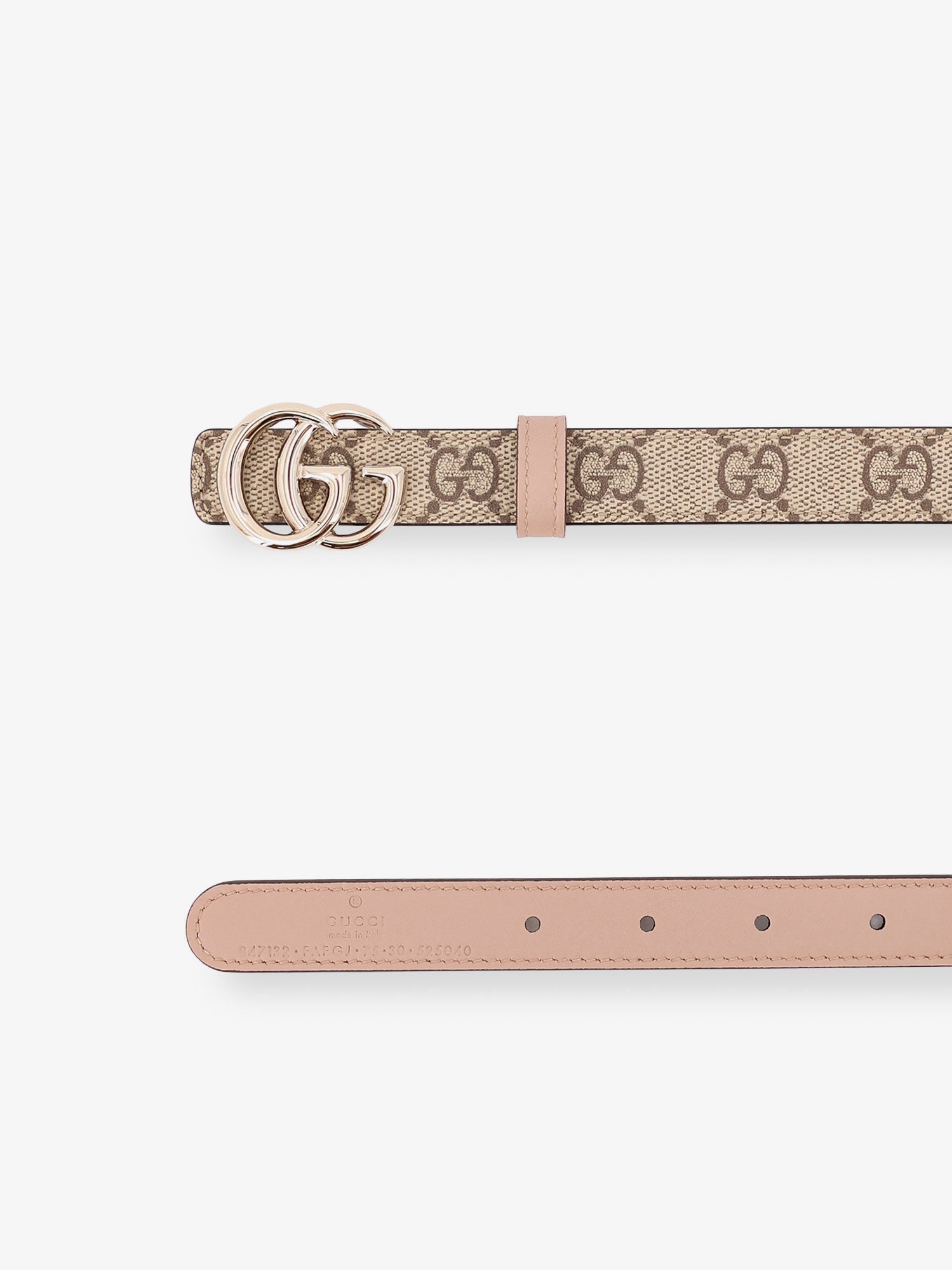Gucci Coated Canvas Reversible Belt With Gg Logo