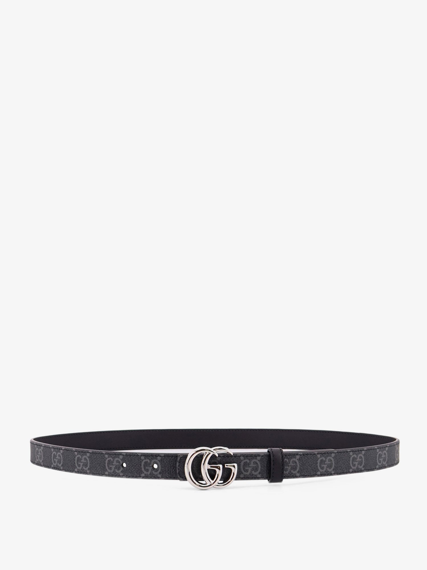 Gucci Coated Canvas Belt With Metal Gg Logo