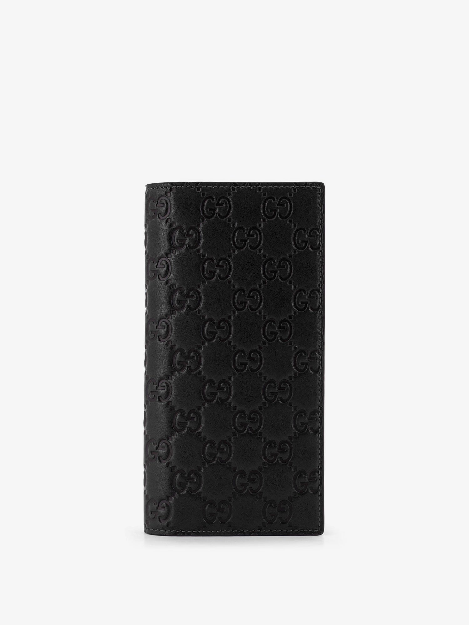 Gucci Gg Emblem Leather Wallet With Embossed Gg Motif