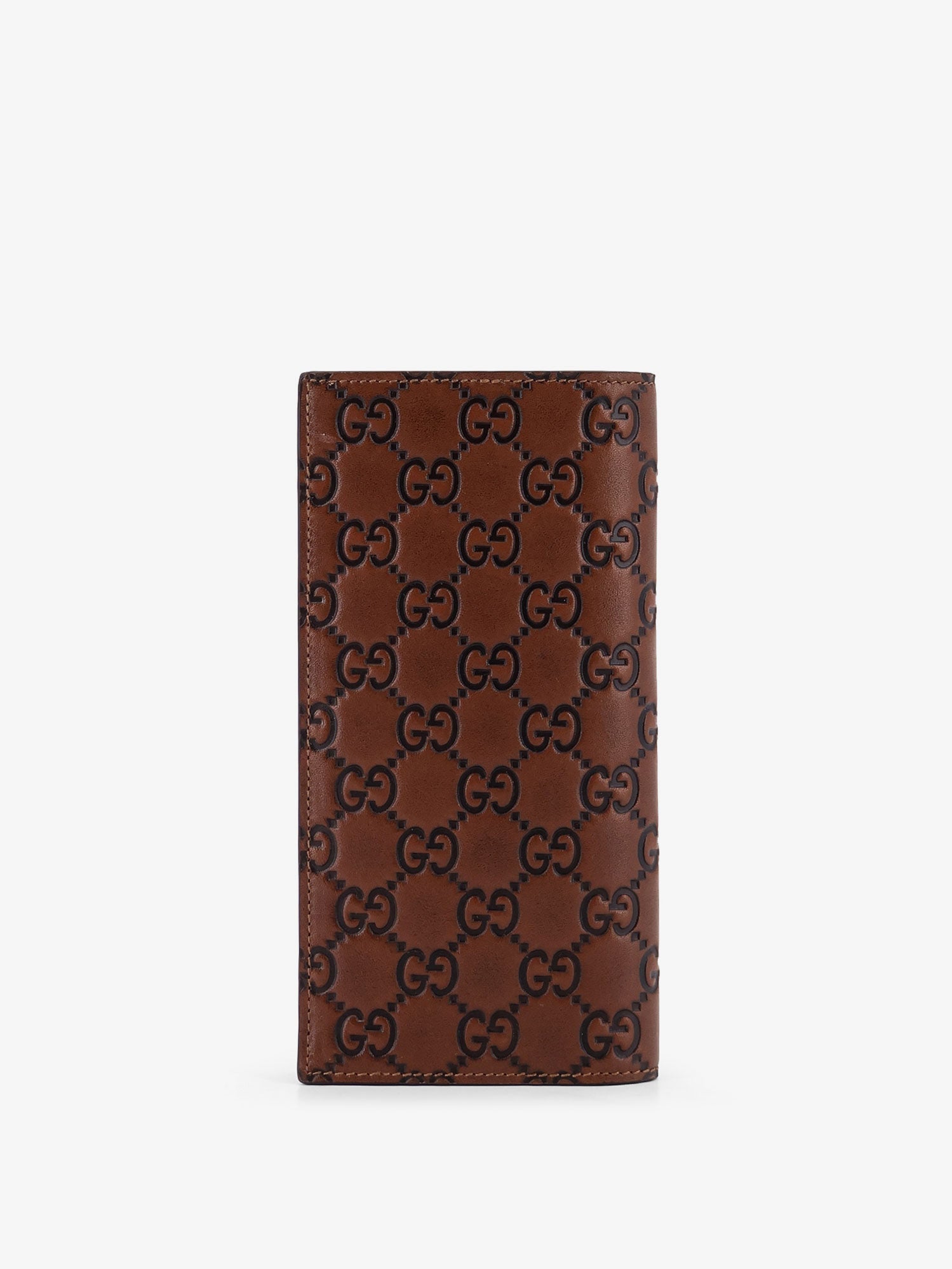 Gucci Gg Emblem Leather Wallet With Embossed Gg Motif