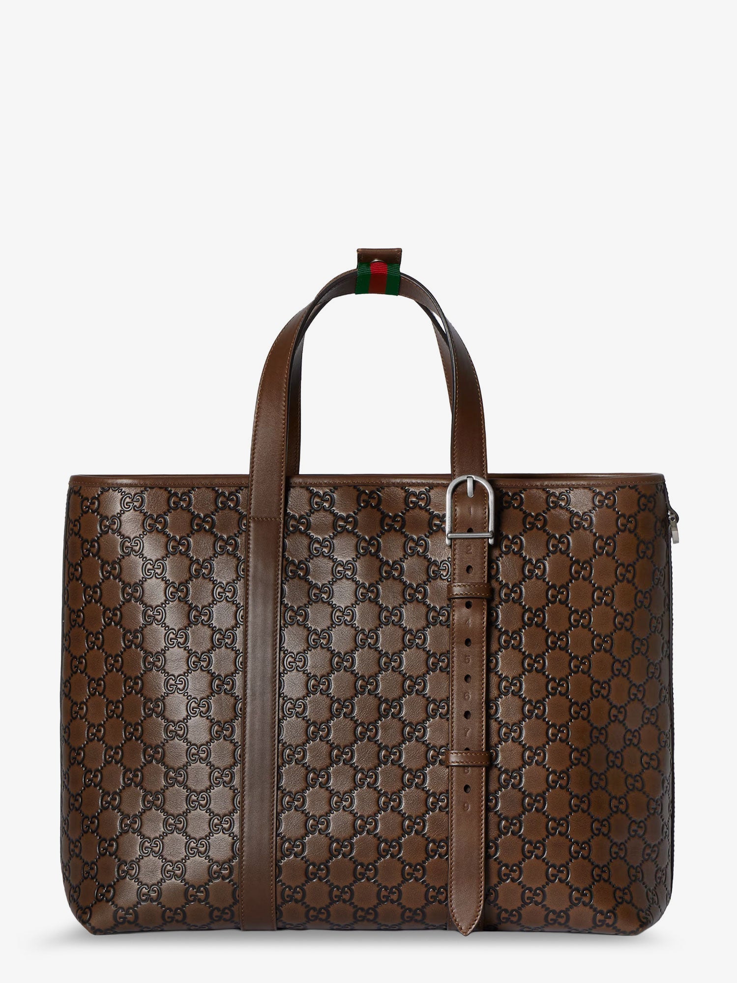 Gucci Gg Emblem Leather Shopping Bag