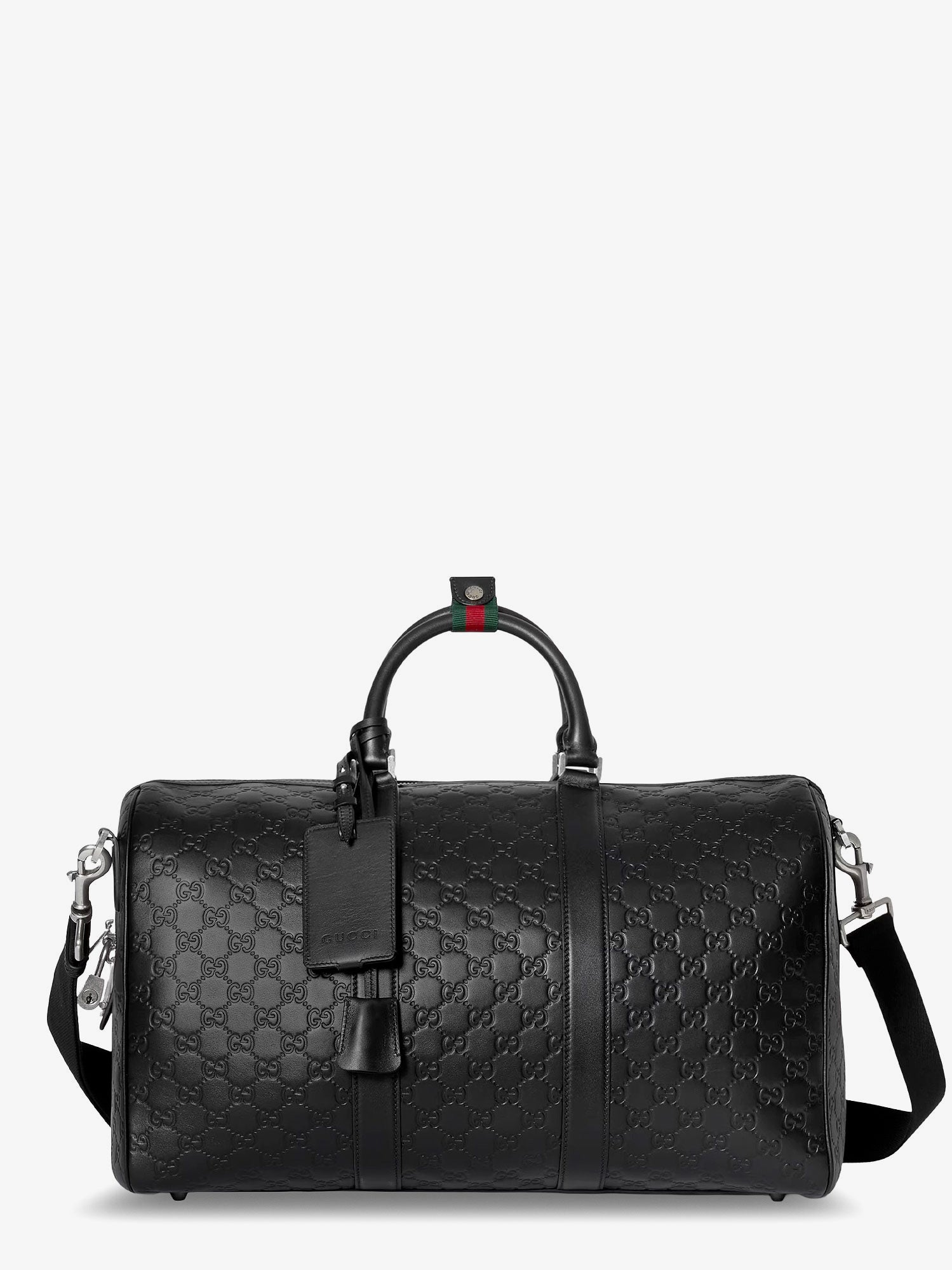 Gucci Coated Canvas Gg Emblem Travel Bag With Gg Motif