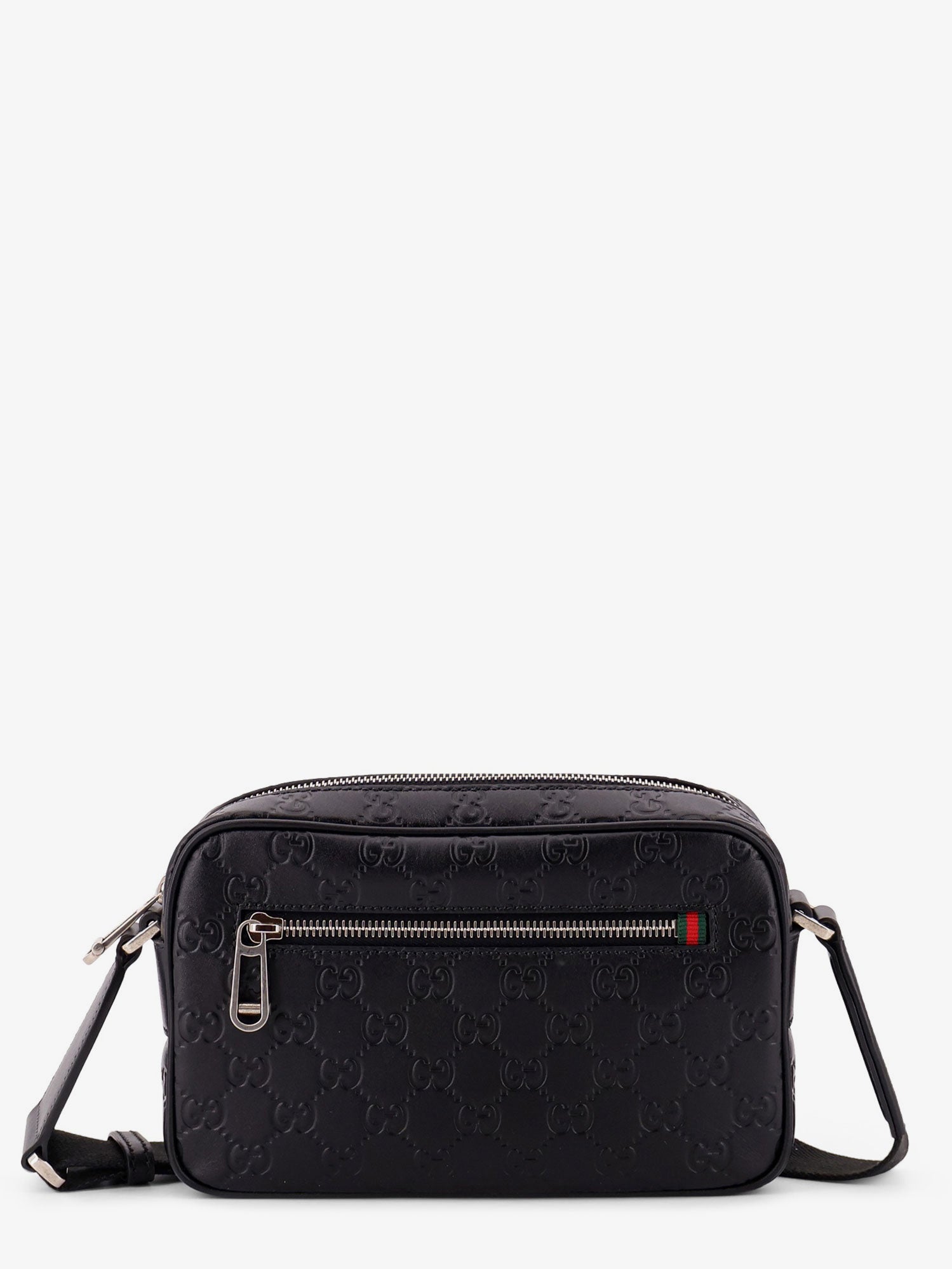 Gucci Gg Emblem Leather Crossbody Bag