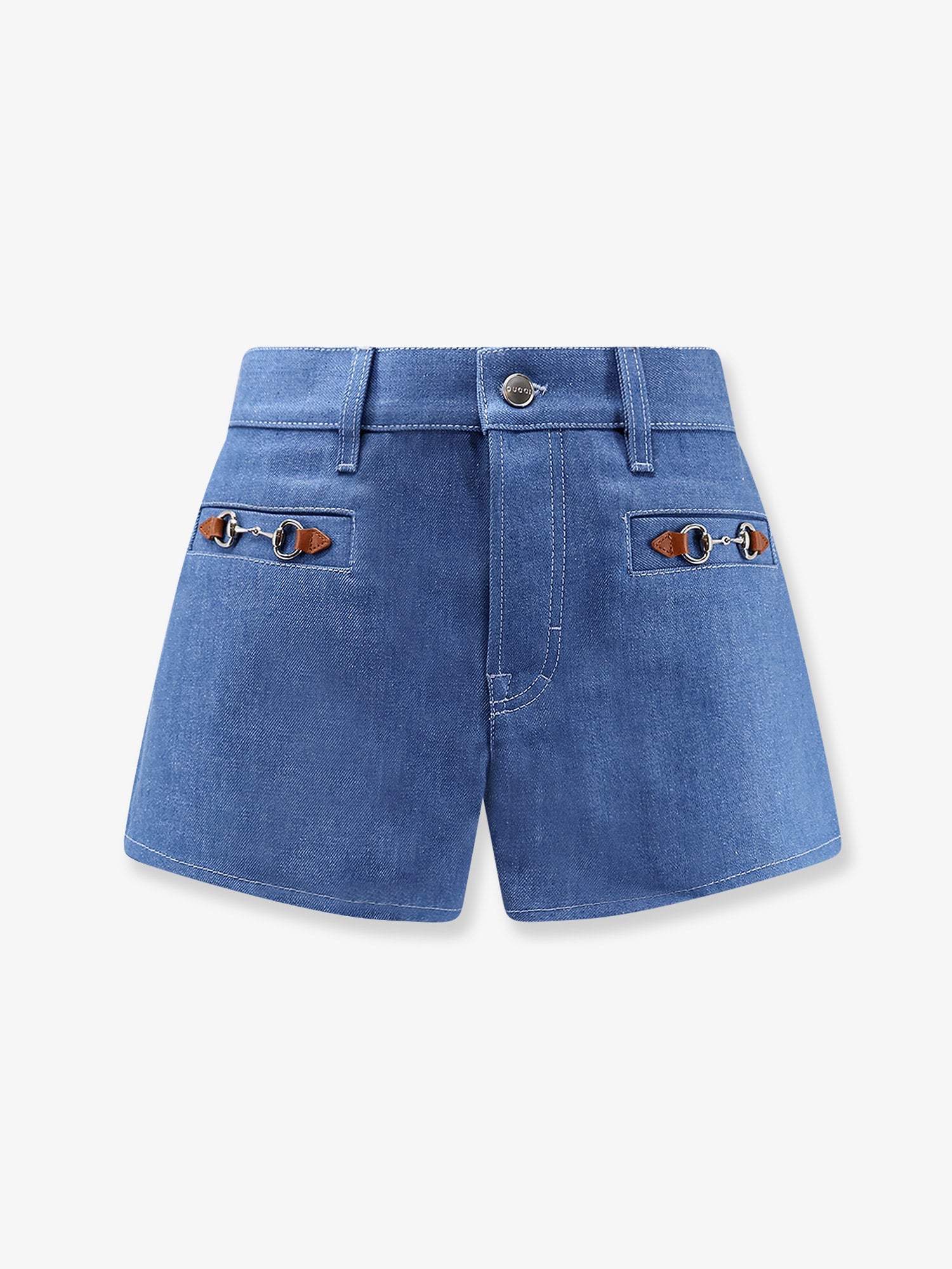 Gucci Cotton Shorts With Frontal Iconic Horsebits