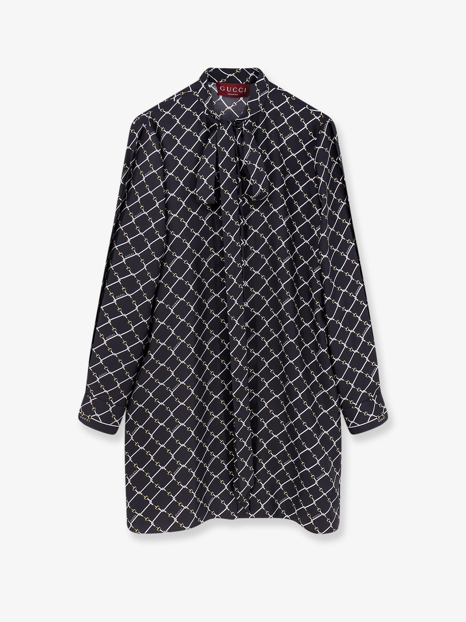 Gucci Short Silk Twill Dress