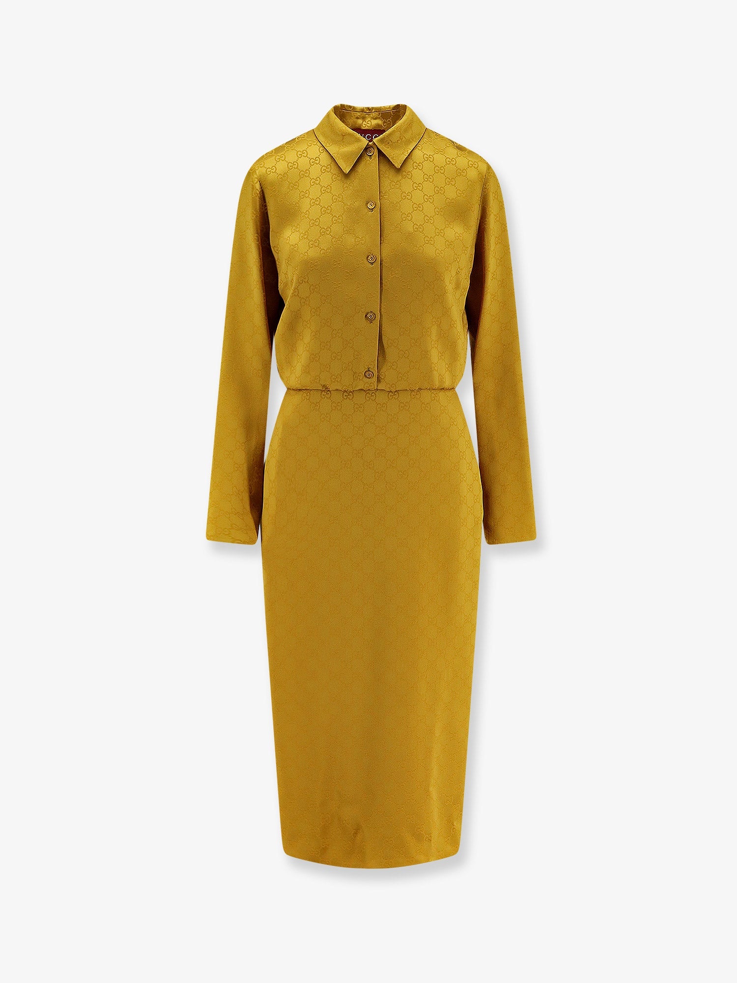 Gucci Gg Satin Chemisier Dress