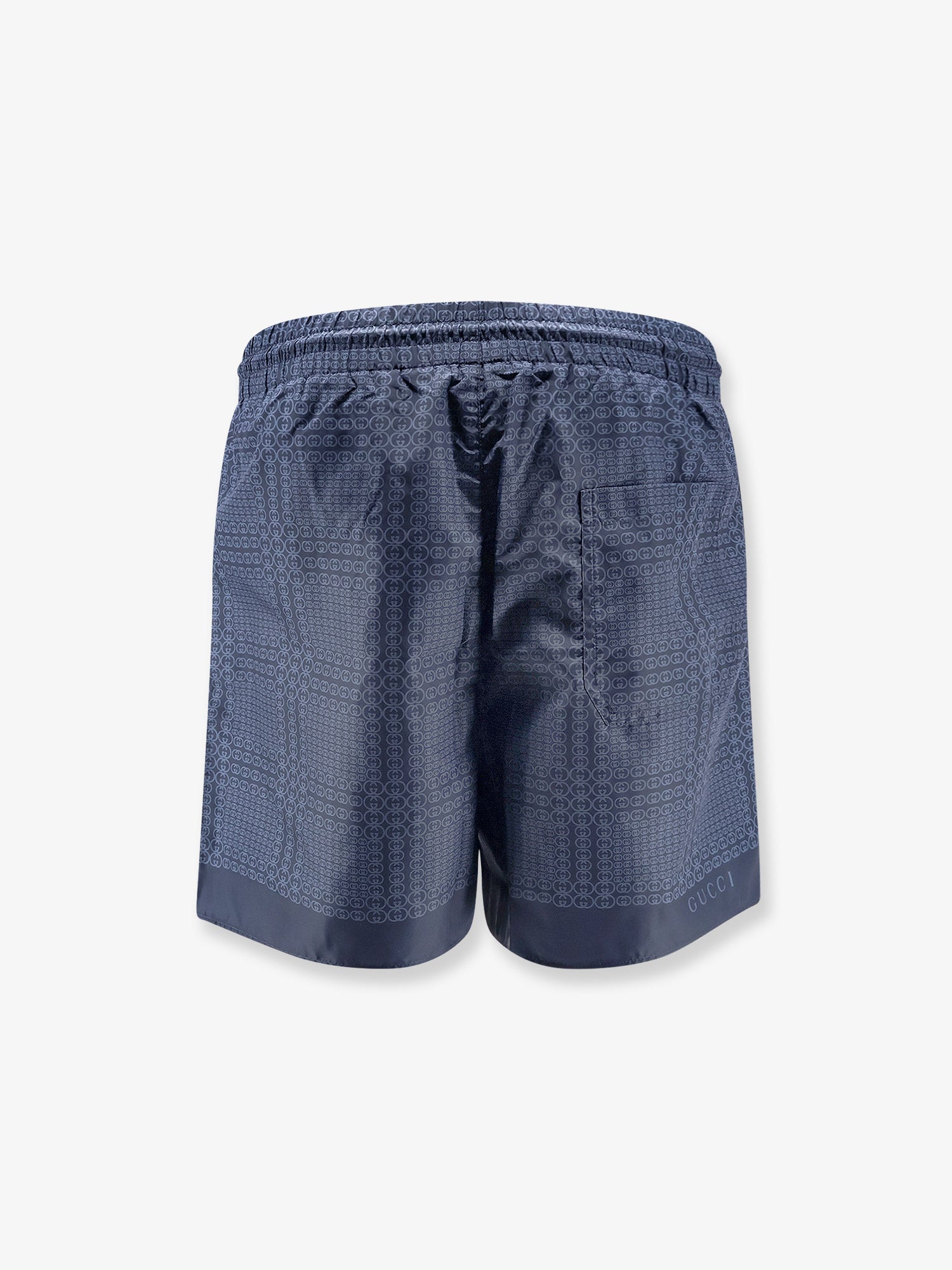 Gucci Nylon Swim Trunks With All-over Gucci Incrocio Print