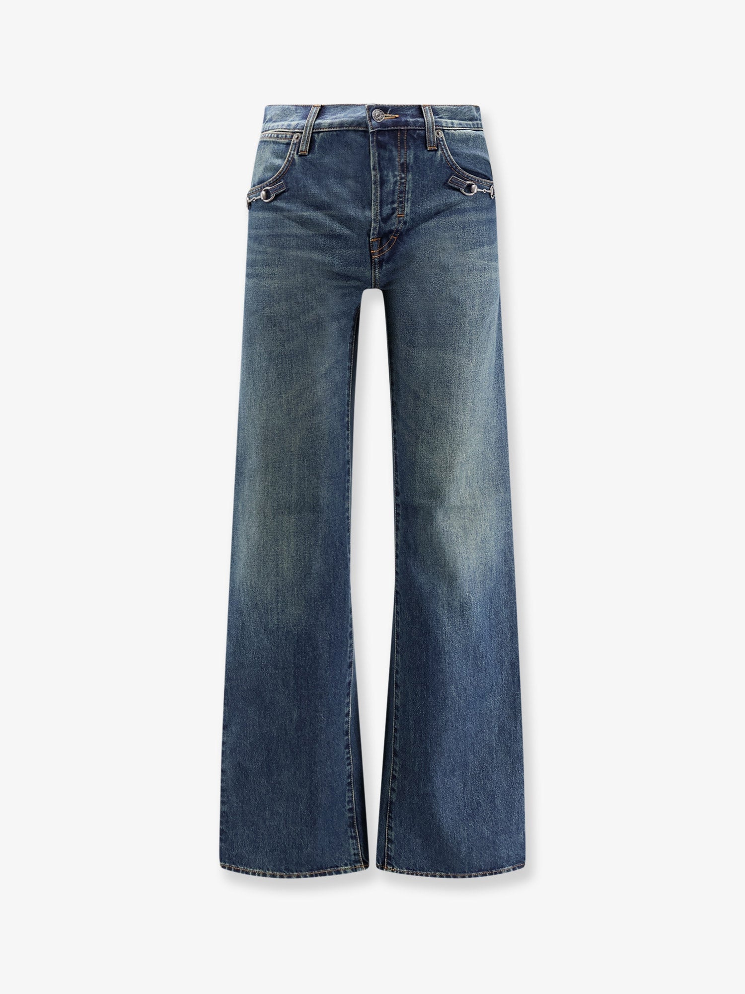 Gucci Cotton Jeans With Horsebit