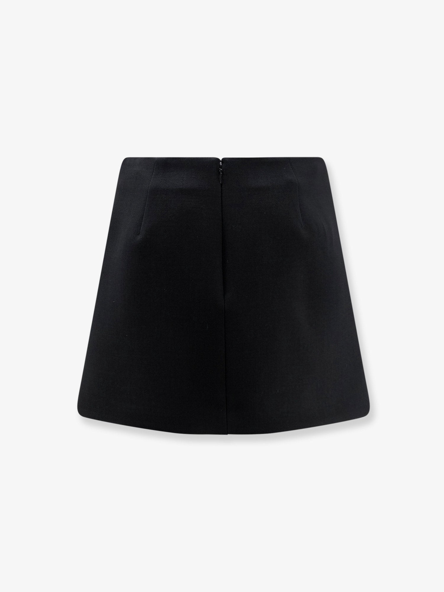 Gucci Wool Crepe Skirt With Double G Button