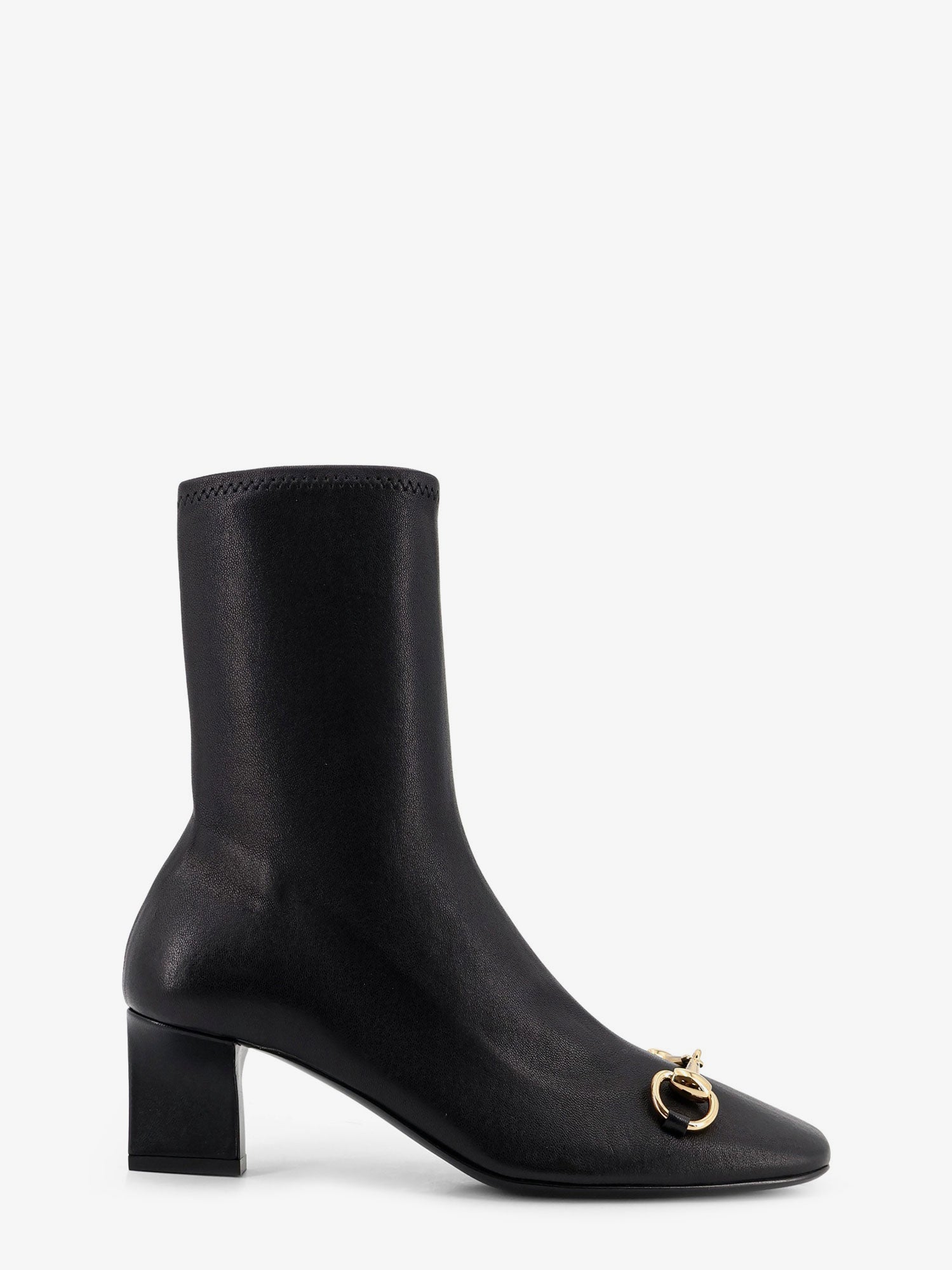 Gucci Women's Signora Leather Boots With Horsebit On The Front