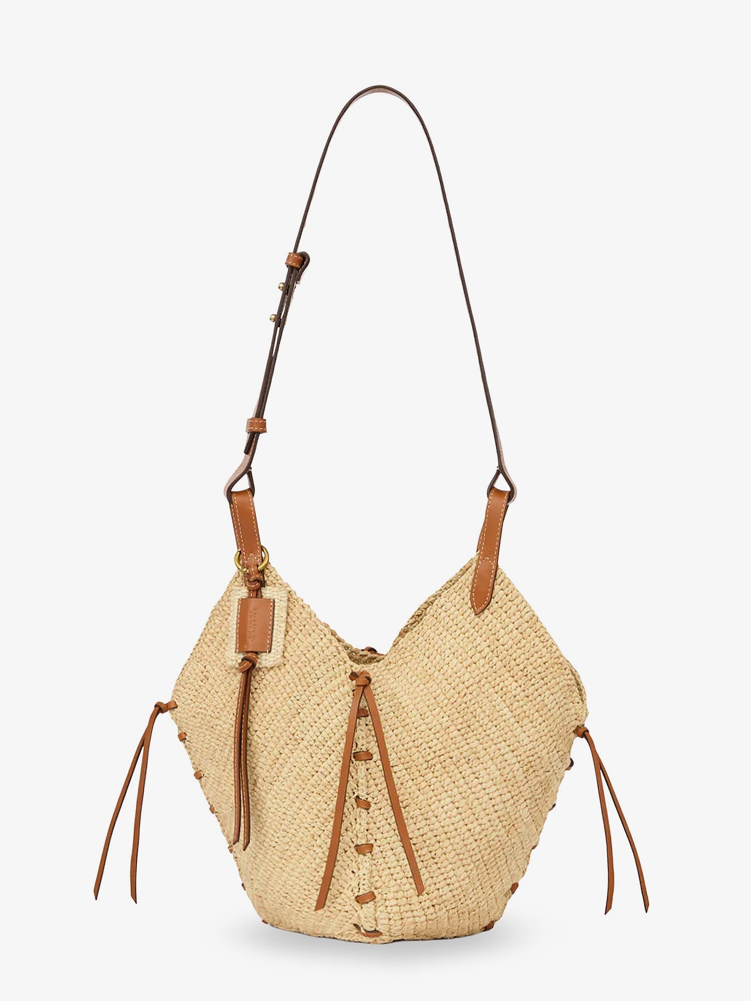 Isabel Marant Losange Raffia Shoulder Bag