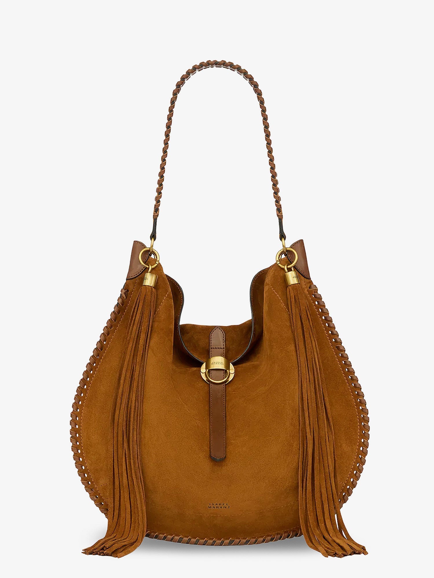 Isabel Marant Oskan Hobo Folk Suede Shoulder Bag