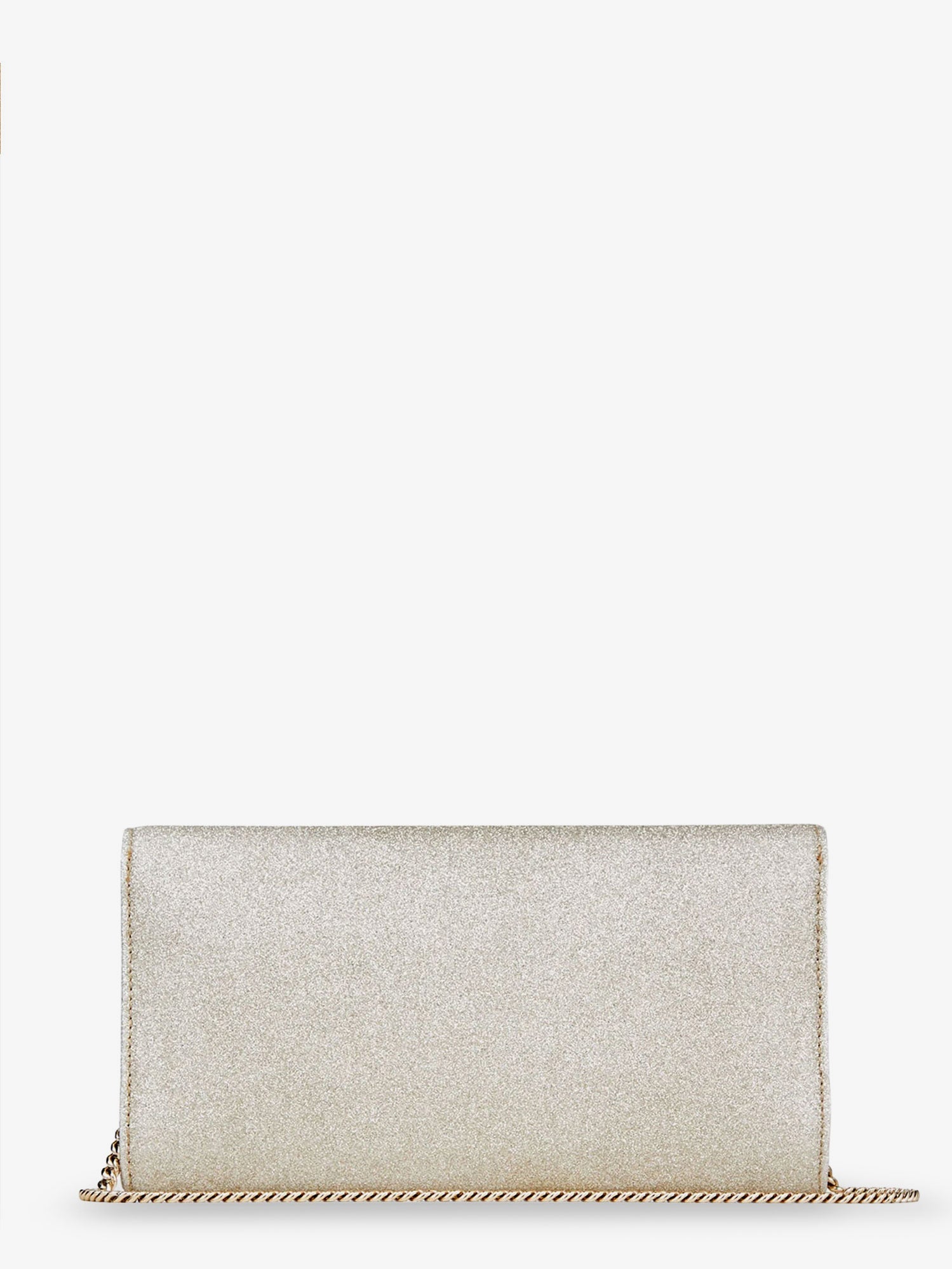 Jimmy Choo Emmie Leather Clutch With All-over Glitter