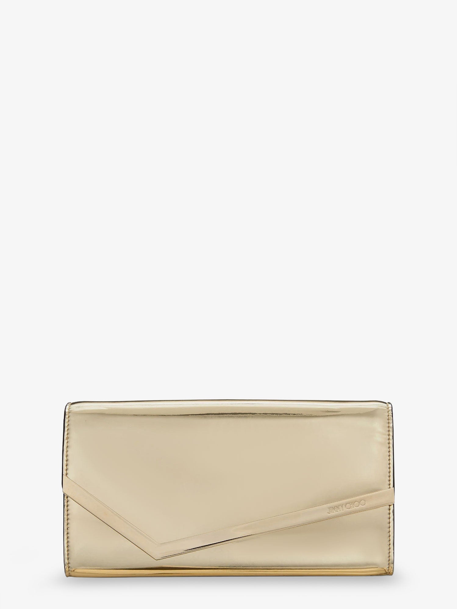 Jimmy Choo Emmie Metallic Leather Clutch