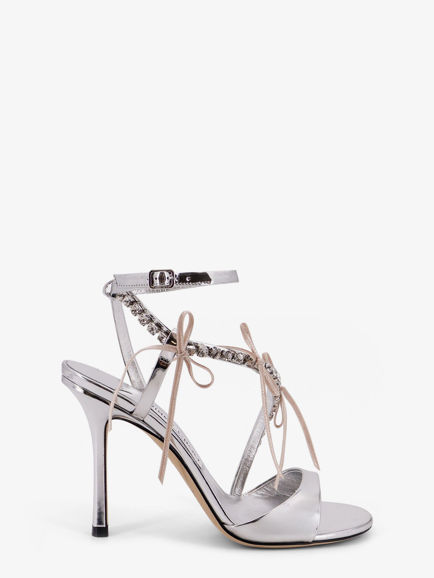 Jimmy Choo Lula Leather Sandals With Rhinestone Detail