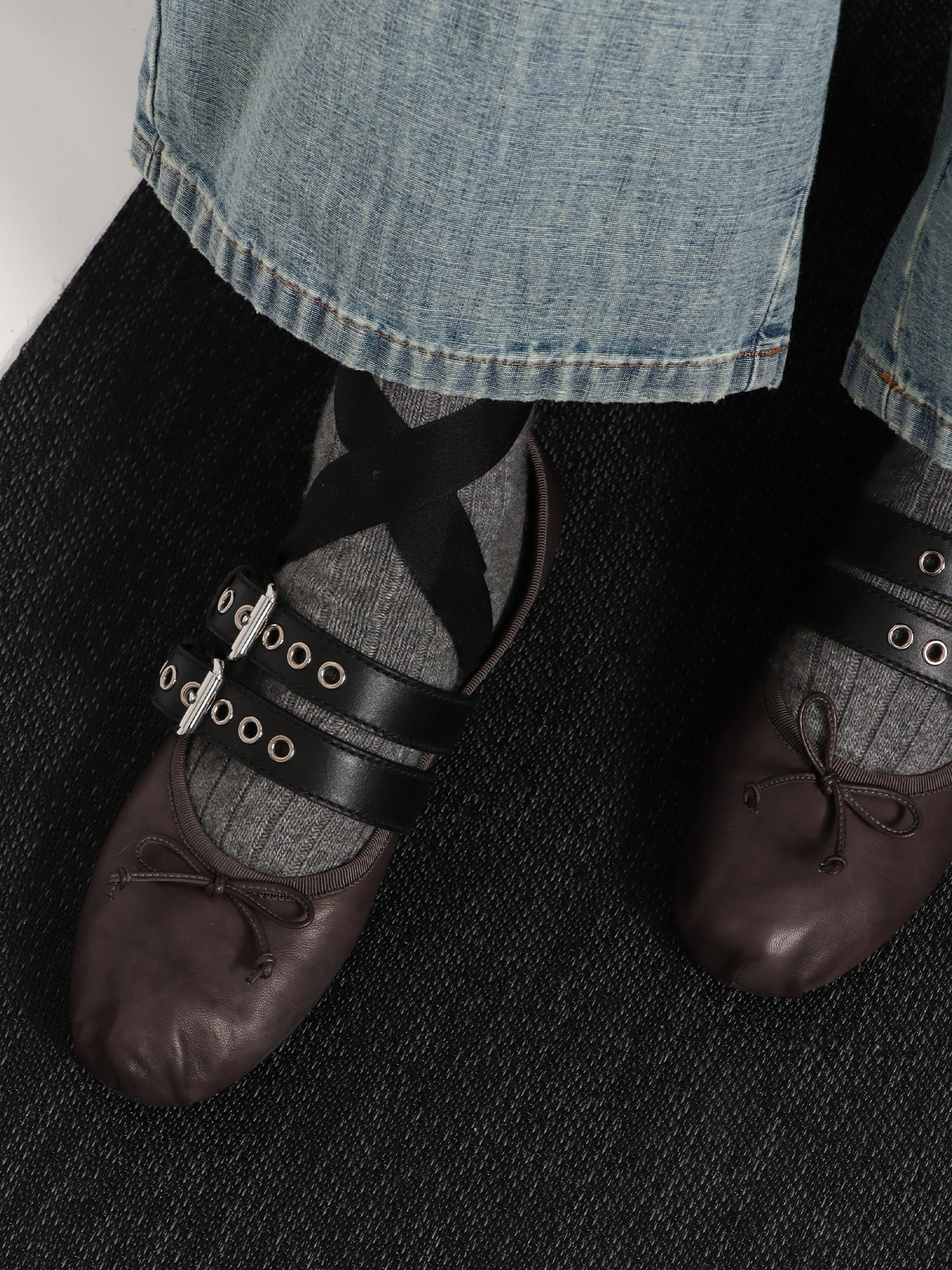 Miu Miu Leather Ballerinas