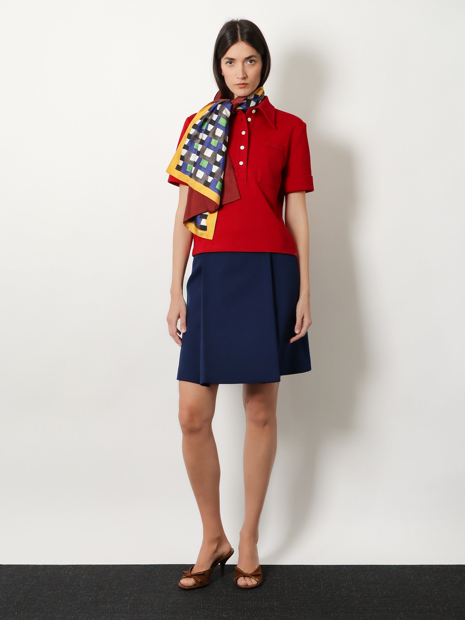 Miu Miu Multicolored Silk Scarf