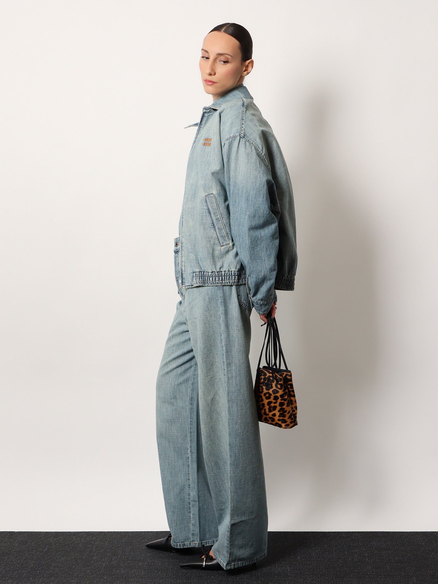 Miu Miu Animal Print Leather Crossbody Bag