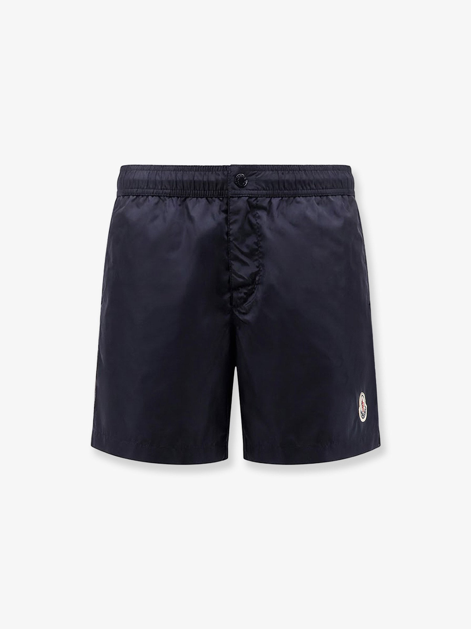 Moncler Nylon Swim Trunks With Logo Patch On The Bottom