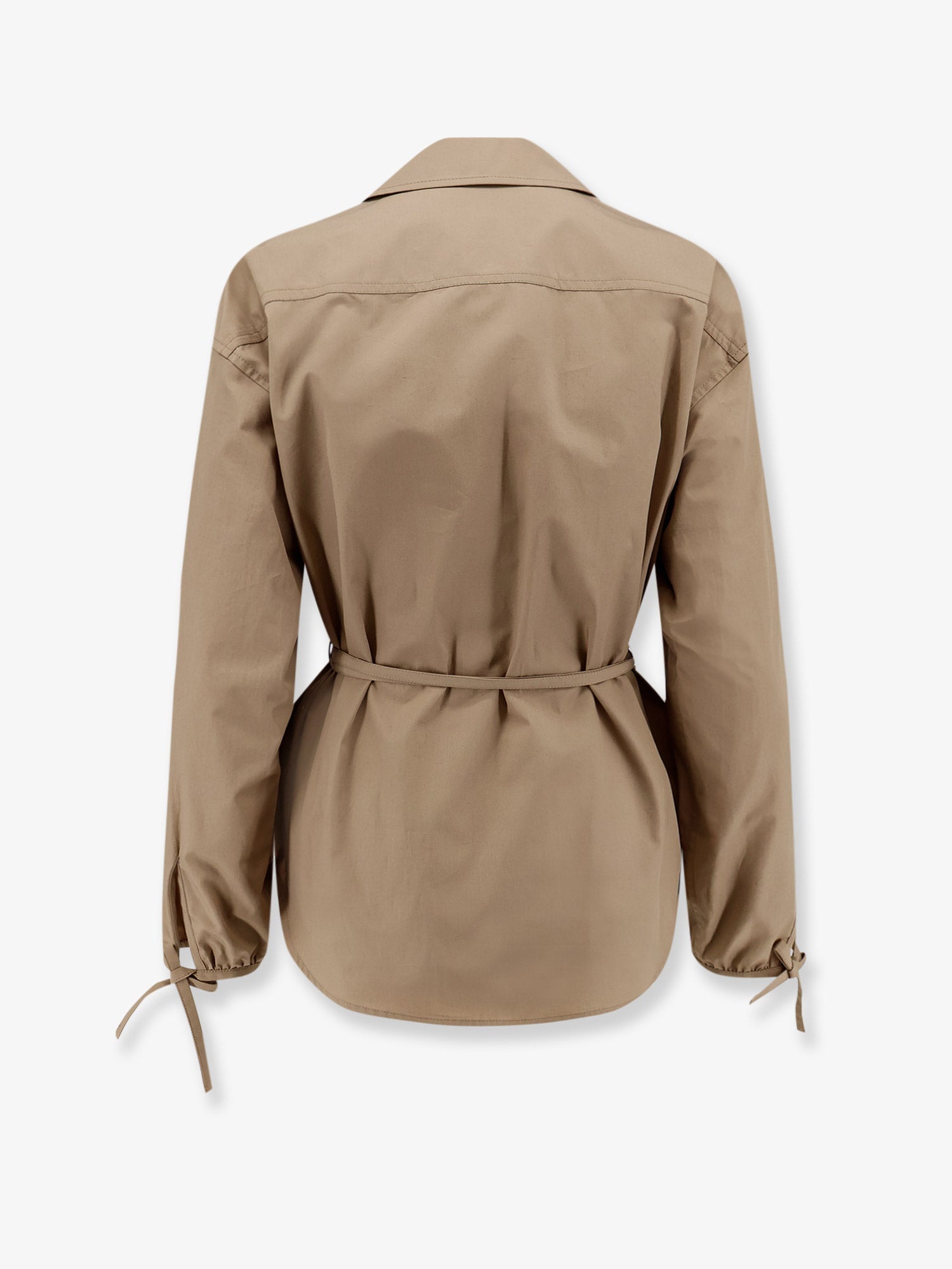 Moncler Cotton Shirt Jacket With Front Embroidered Logo