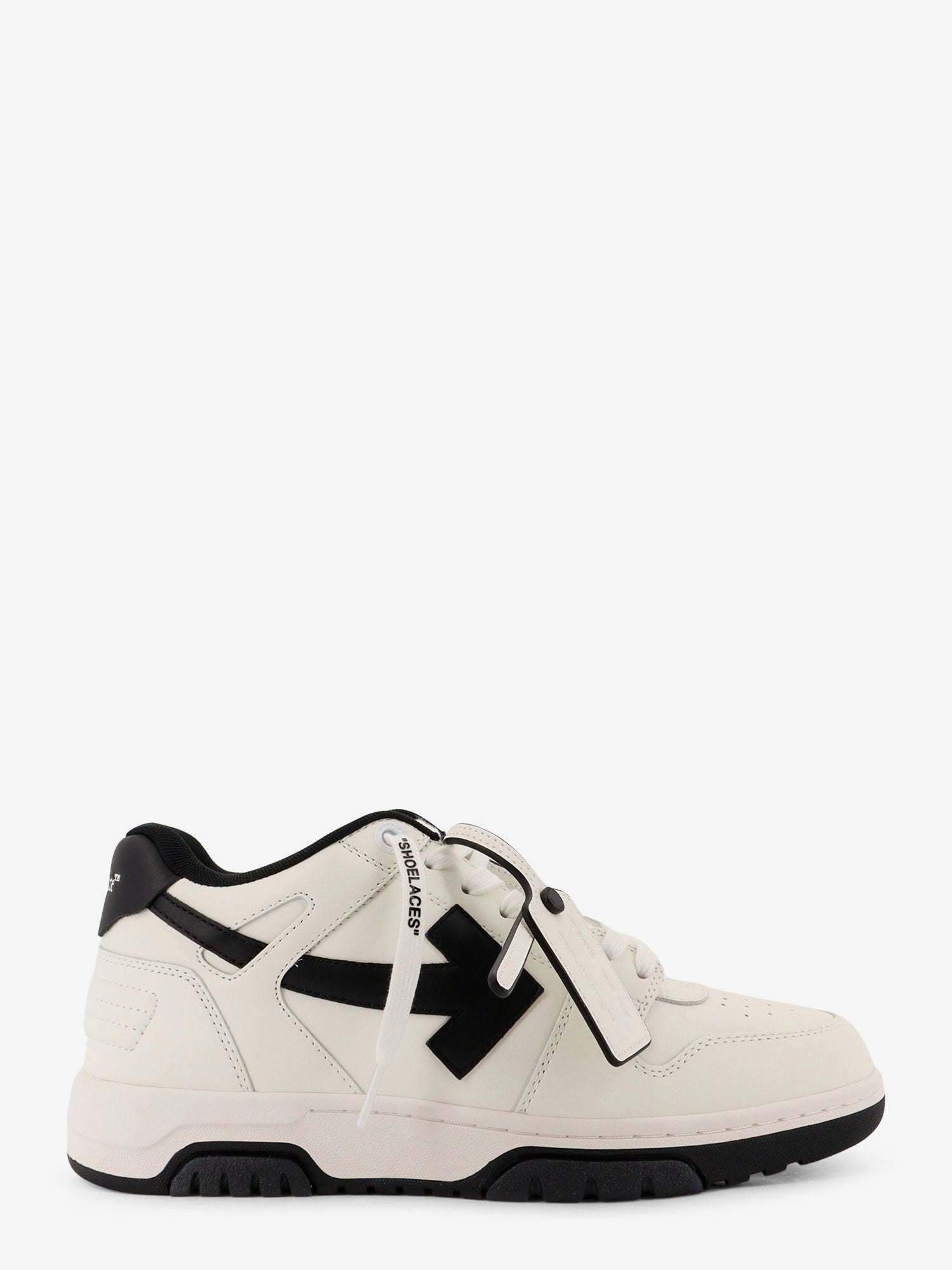 Off-White Out Of Office Leather Sneakers With Iconic Side Logo