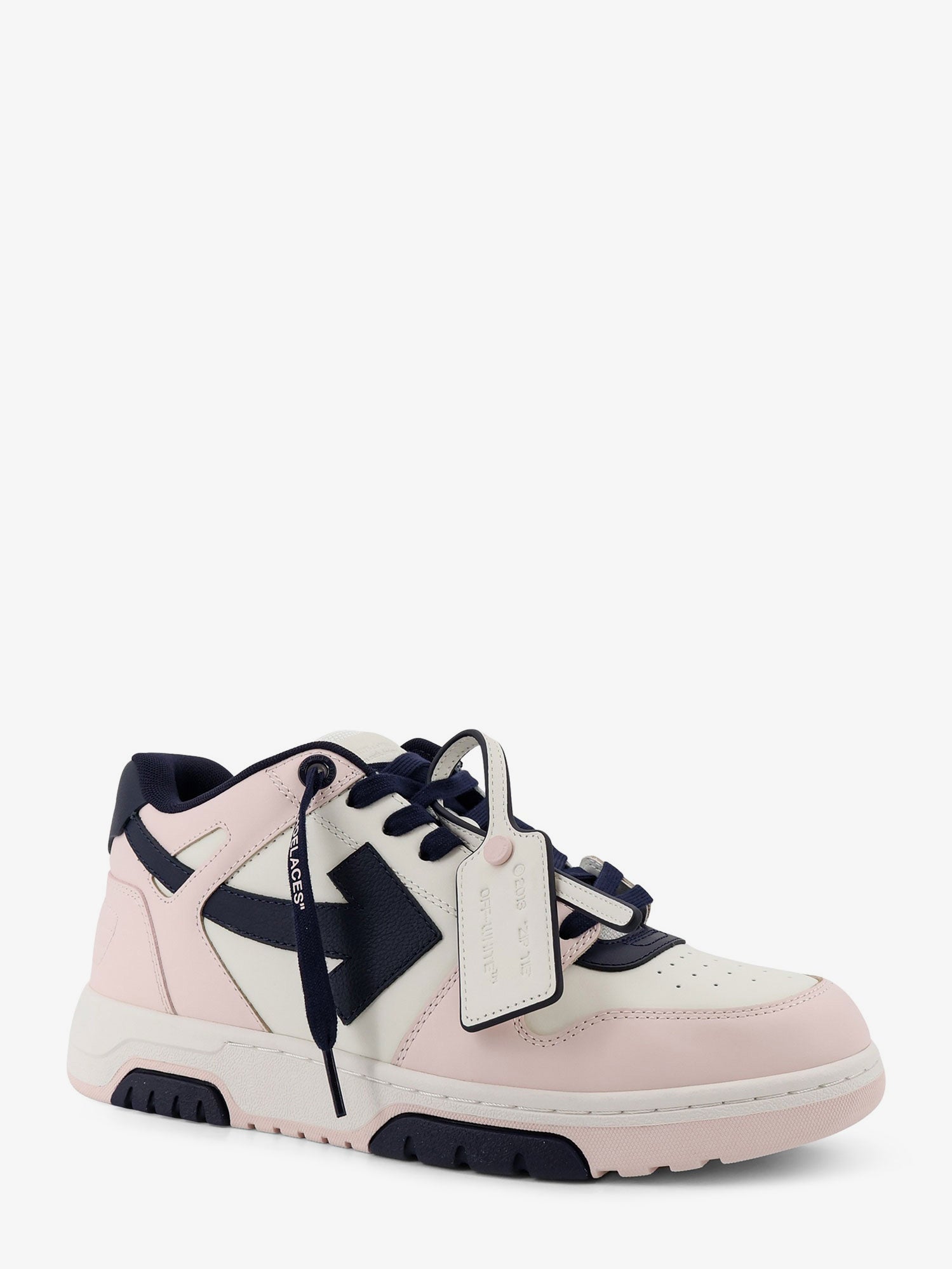 Off-White Out Of Office Leather Sneakers With Iconic Logo On The Side