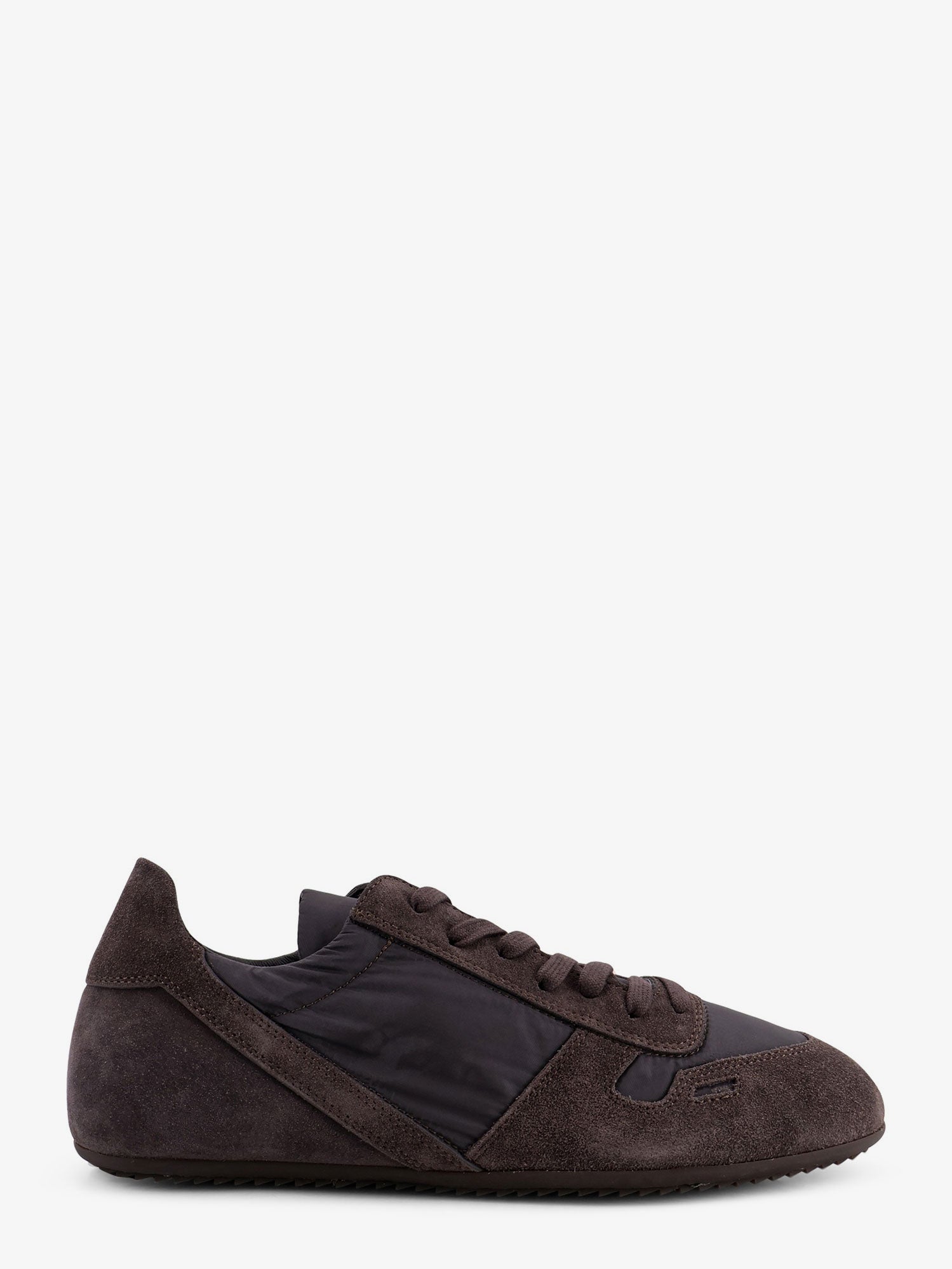 Rick Owens Minimal Nylon And Suede Sneakers