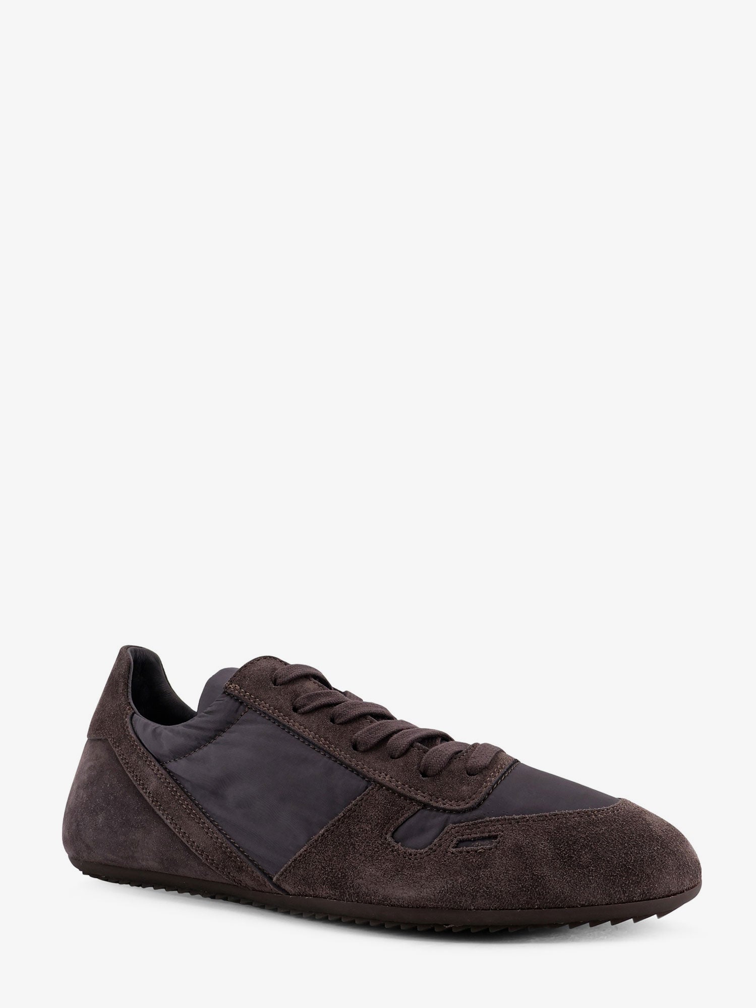 Rick Owens Minimal Nylon And Suede Sneakers