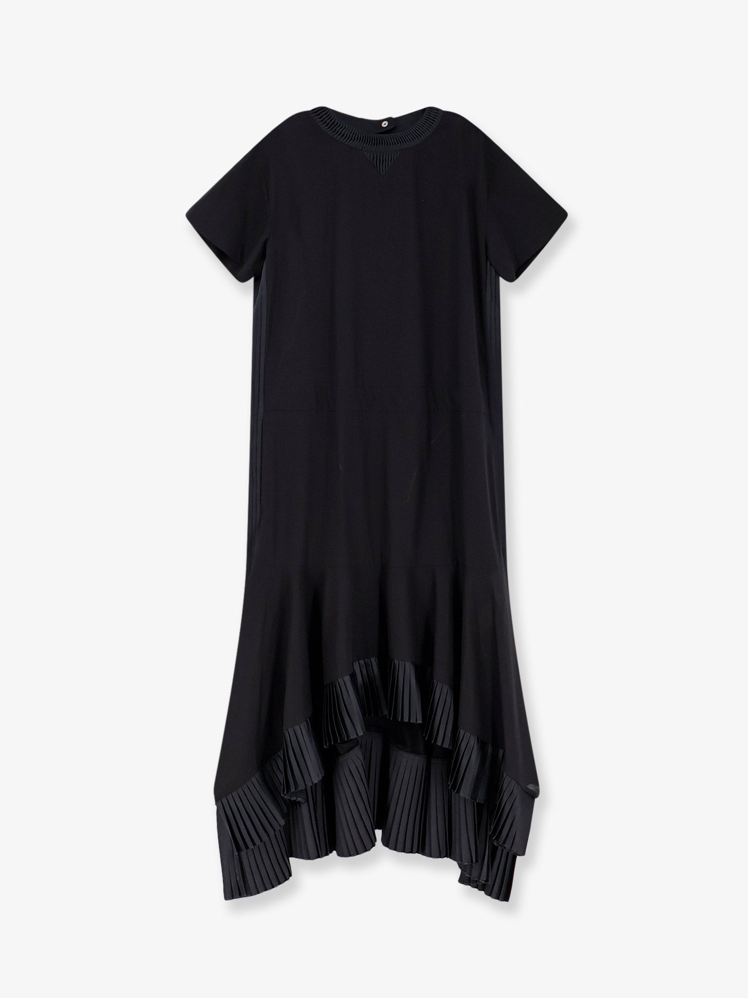 Sacai Cotton Dress With Pleated Details
